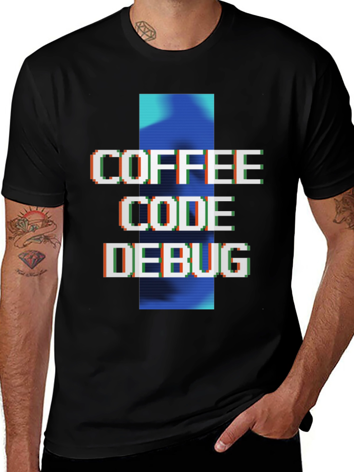 Variant 19 of Coffee Code Debug Glitch T-Shirt - Programmer Style