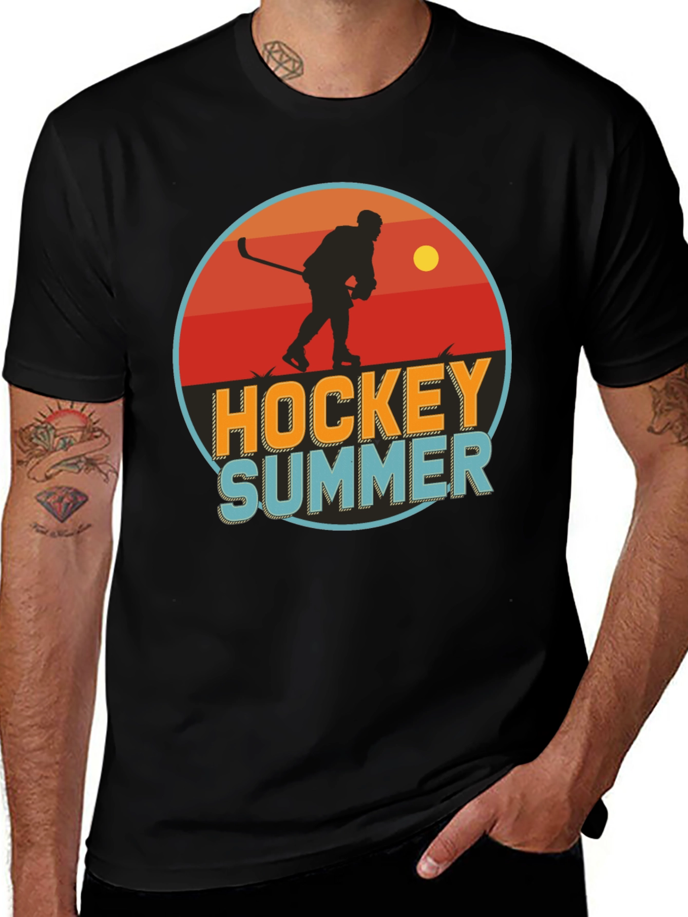 Variant 6 of Hockey Summer Graphic T-Shirt