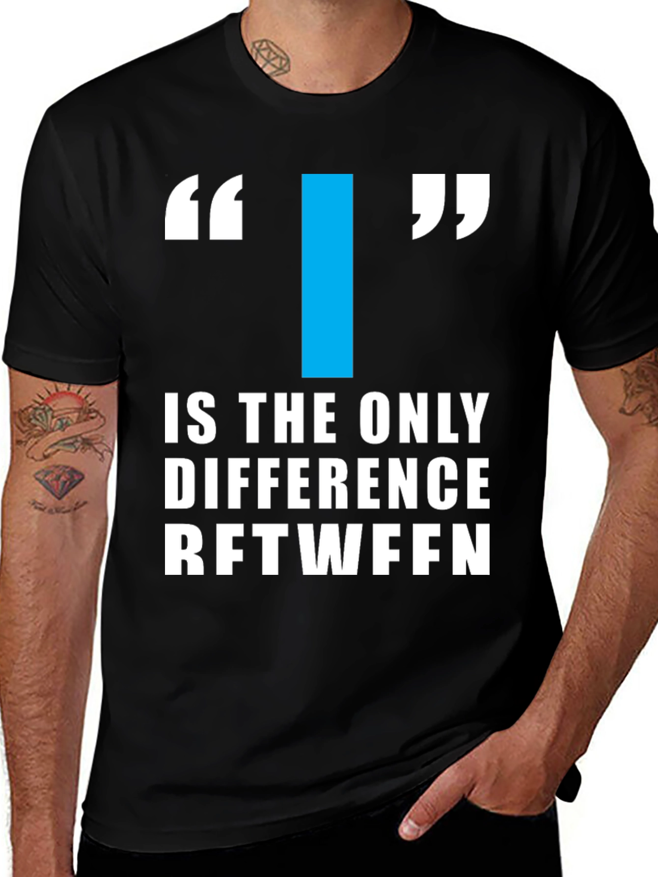 Variant 6 of Difference T-Shirt - Men's Black Graphic Tee