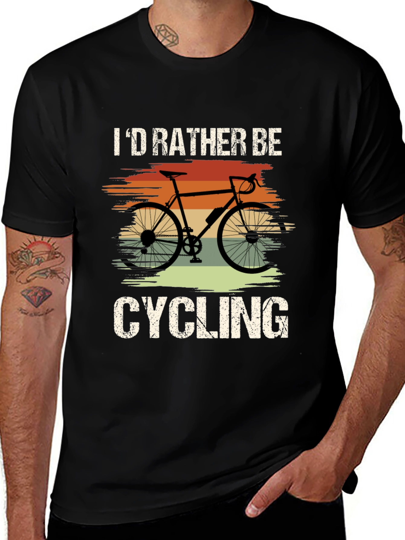 Variant 23 of I'd Rather Be Cycling T-Shirt