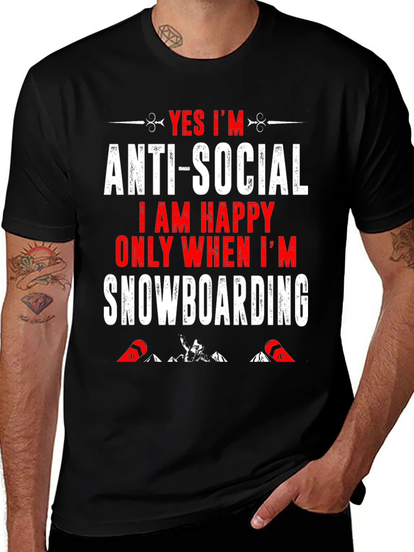 Variant 17 of Anti-Social Snowboarding T-Shirt