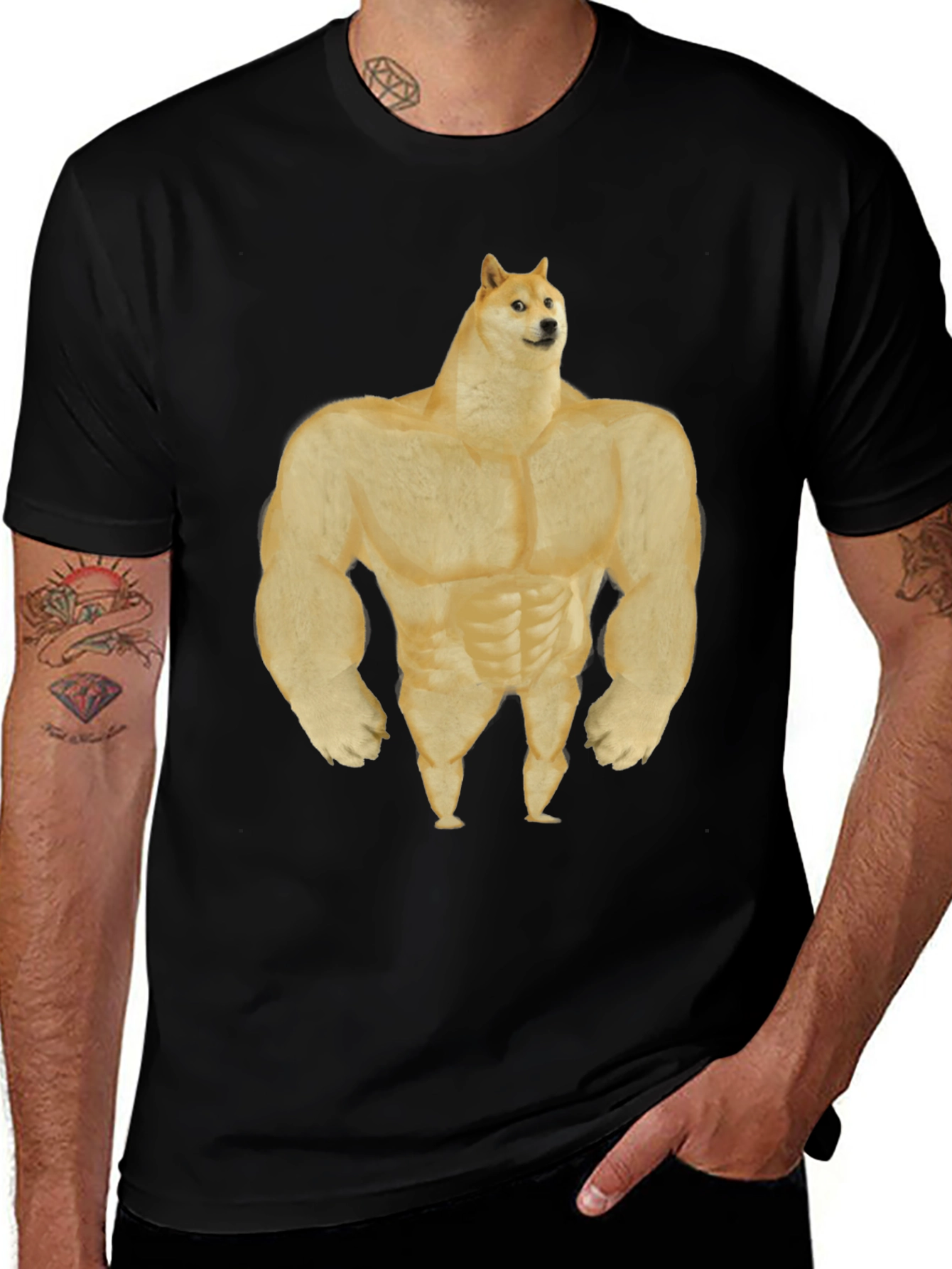Variant 8 of Buff Doge T-Shirt - Funny Meme Tee