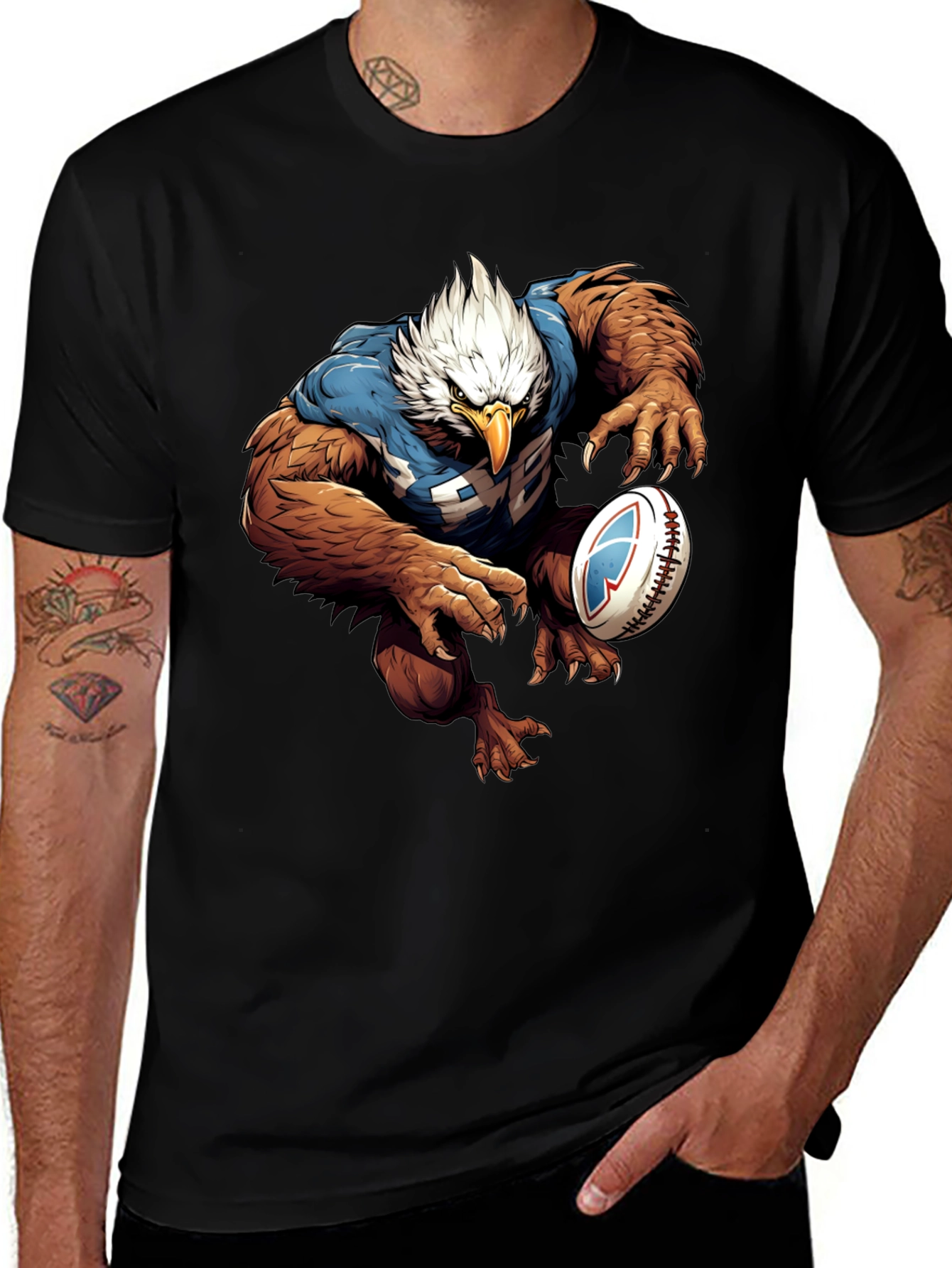 Variant 15 of Eagle Rugby T-Shirt - Unique Graphic Tee