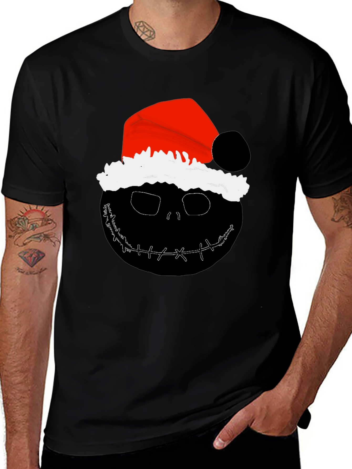 Nightmare Before Christmas Santa Hat T-Shirt