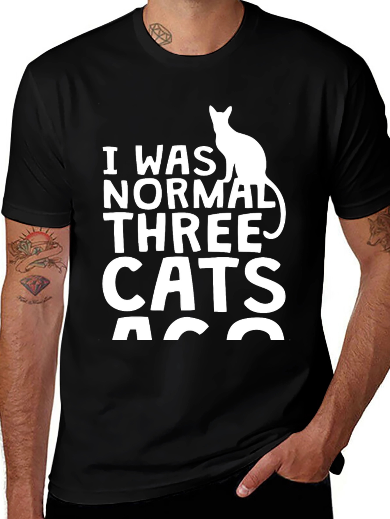 Variant 26 of I Was Normal Three Cats Ago T-Shirt