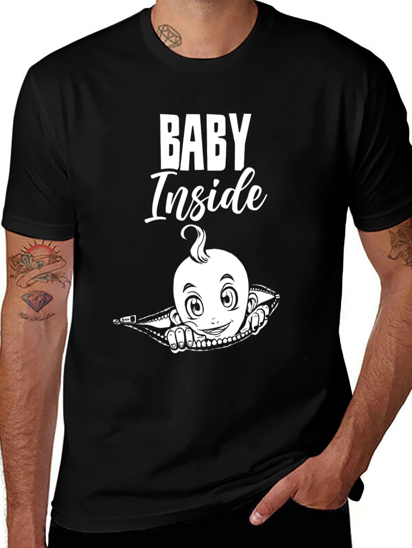 Baby Inside Graphic T-Shirt - Cute Pregnancy Tee