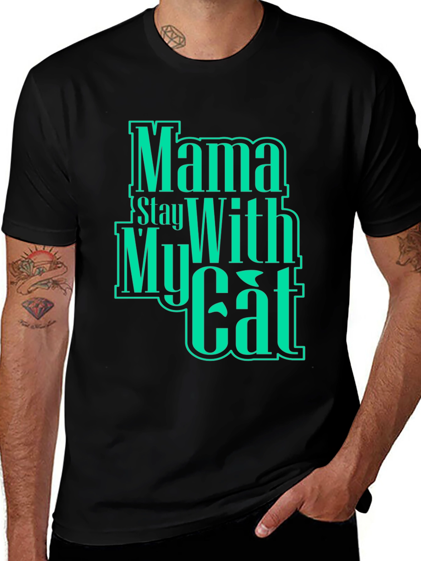 Variant 24 of Mama Stay With My Cat Graphic T-Shirt