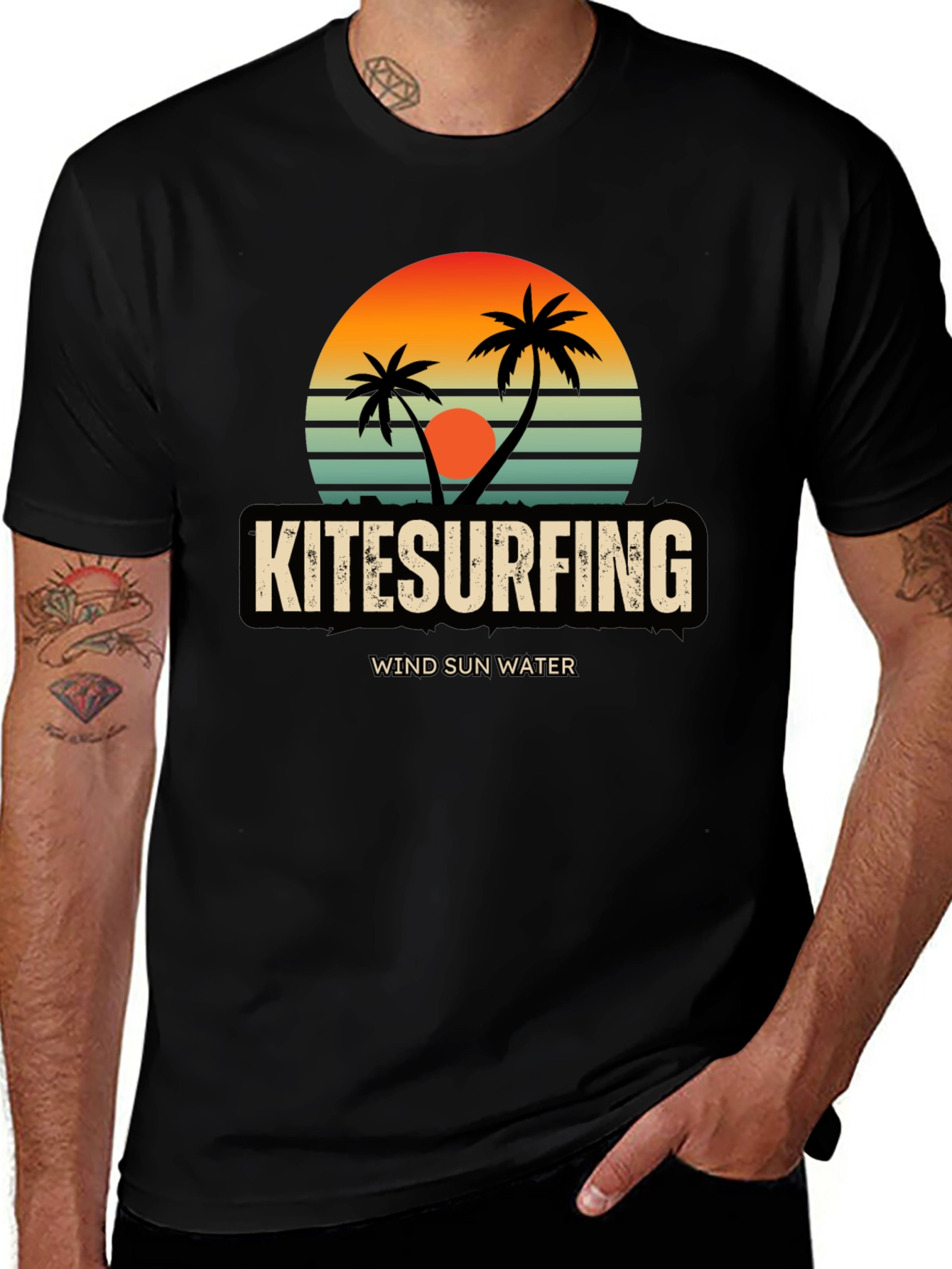 Variant 16 of Kitesurfing Wind Sun Water Graphic T-Shirt