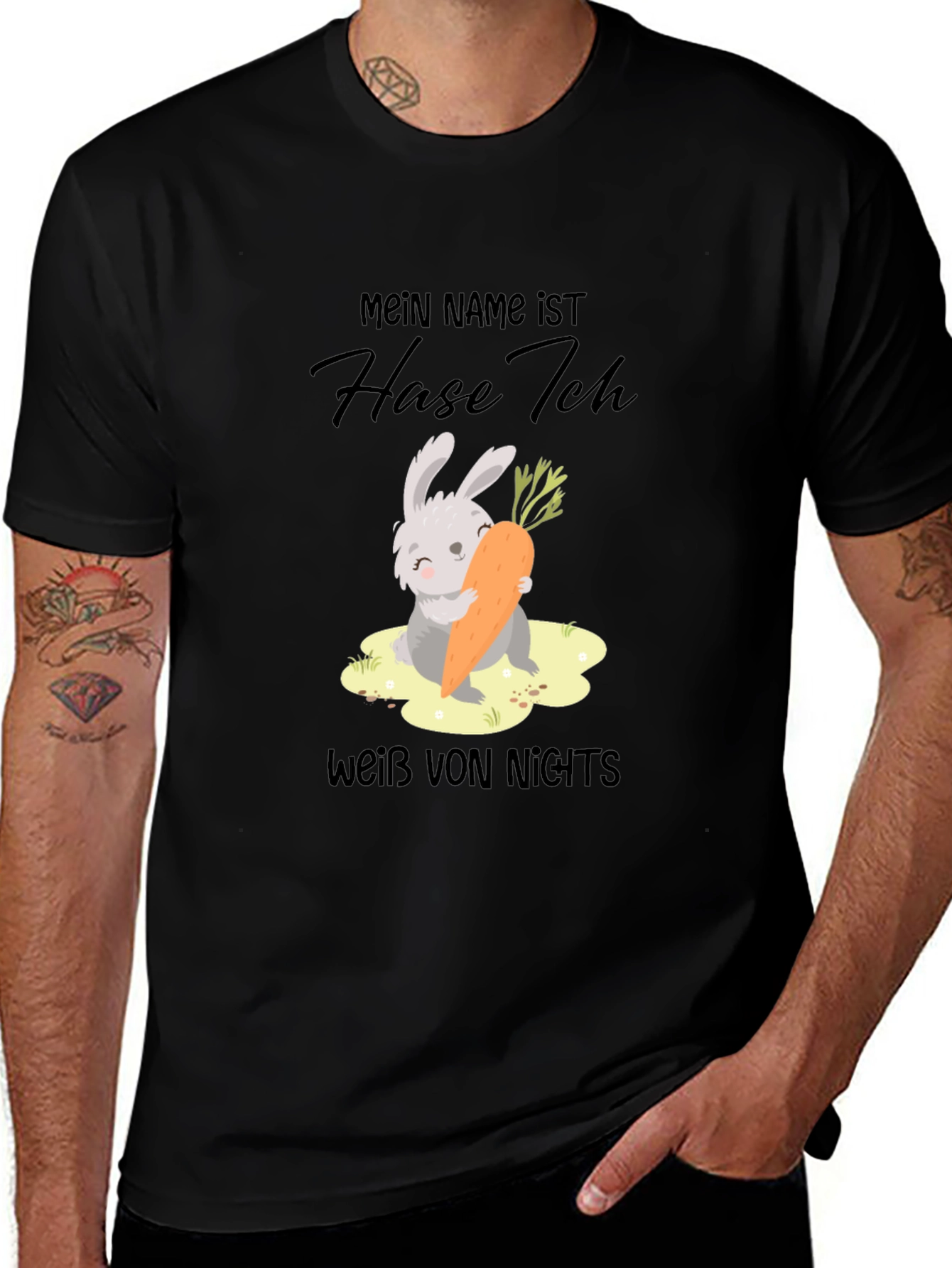 Variant 17 of Cute Rabbit Carrot T-Shirt - Mein Name ist Hase Ich