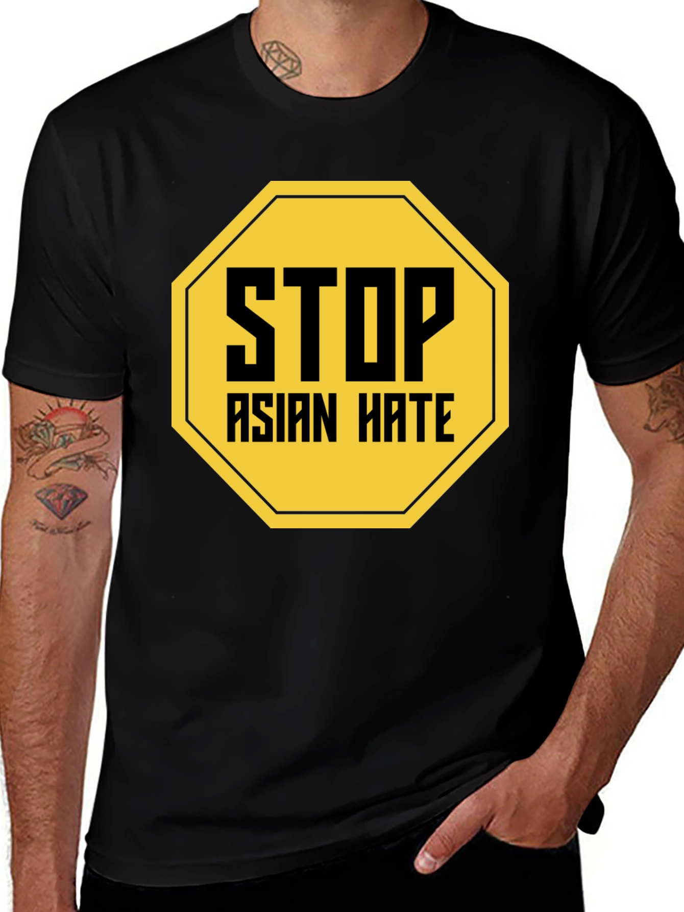 Variant 2 of Stop Asian Hate T-Shirt Black