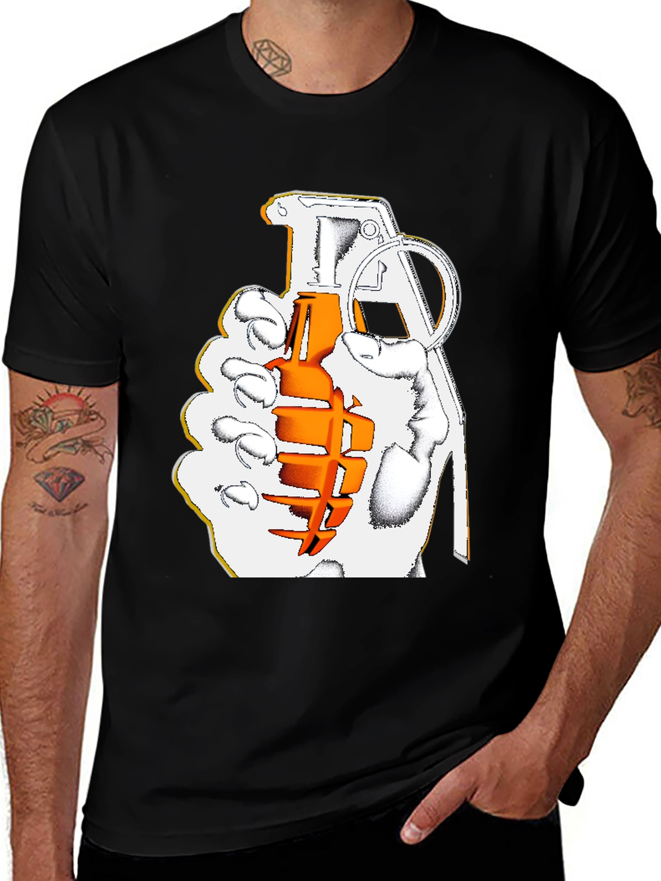 Variant 29 of Graphic Grenade T-Shirt - Bold Design, Comfortable Fit