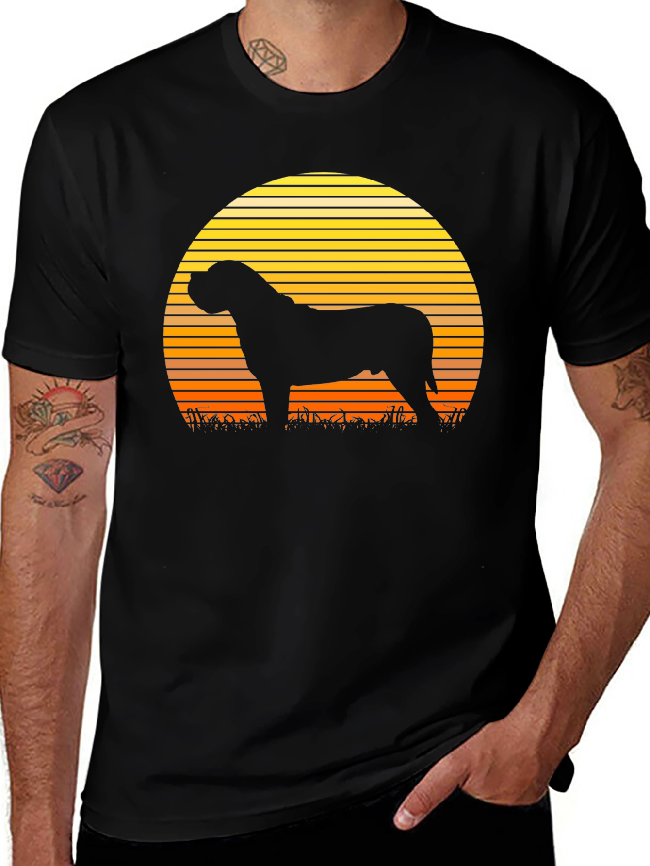 Variant 22 of Dog Silhouette Sunset Graphic T-Shirt