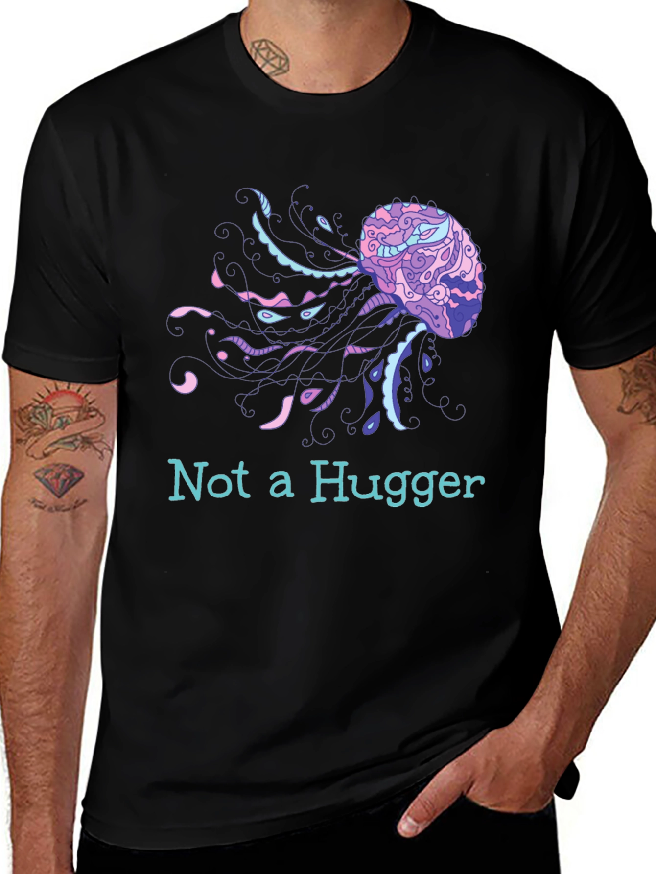 Variant 30 of Not a Hugger Jellyfish Graphic Novelty Tee