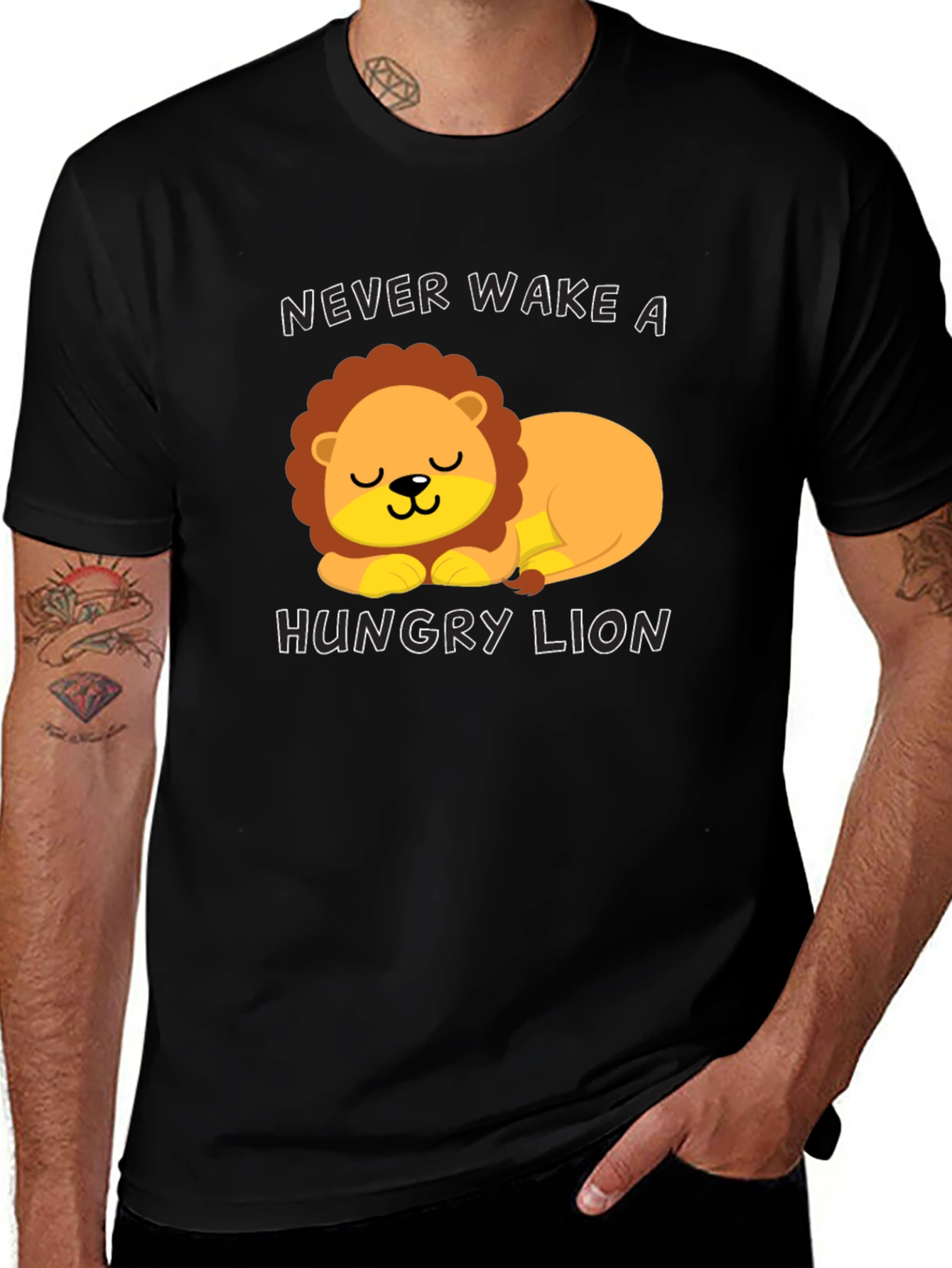 Variant 13 of Never Wake a Hungry Lion T-Shirt