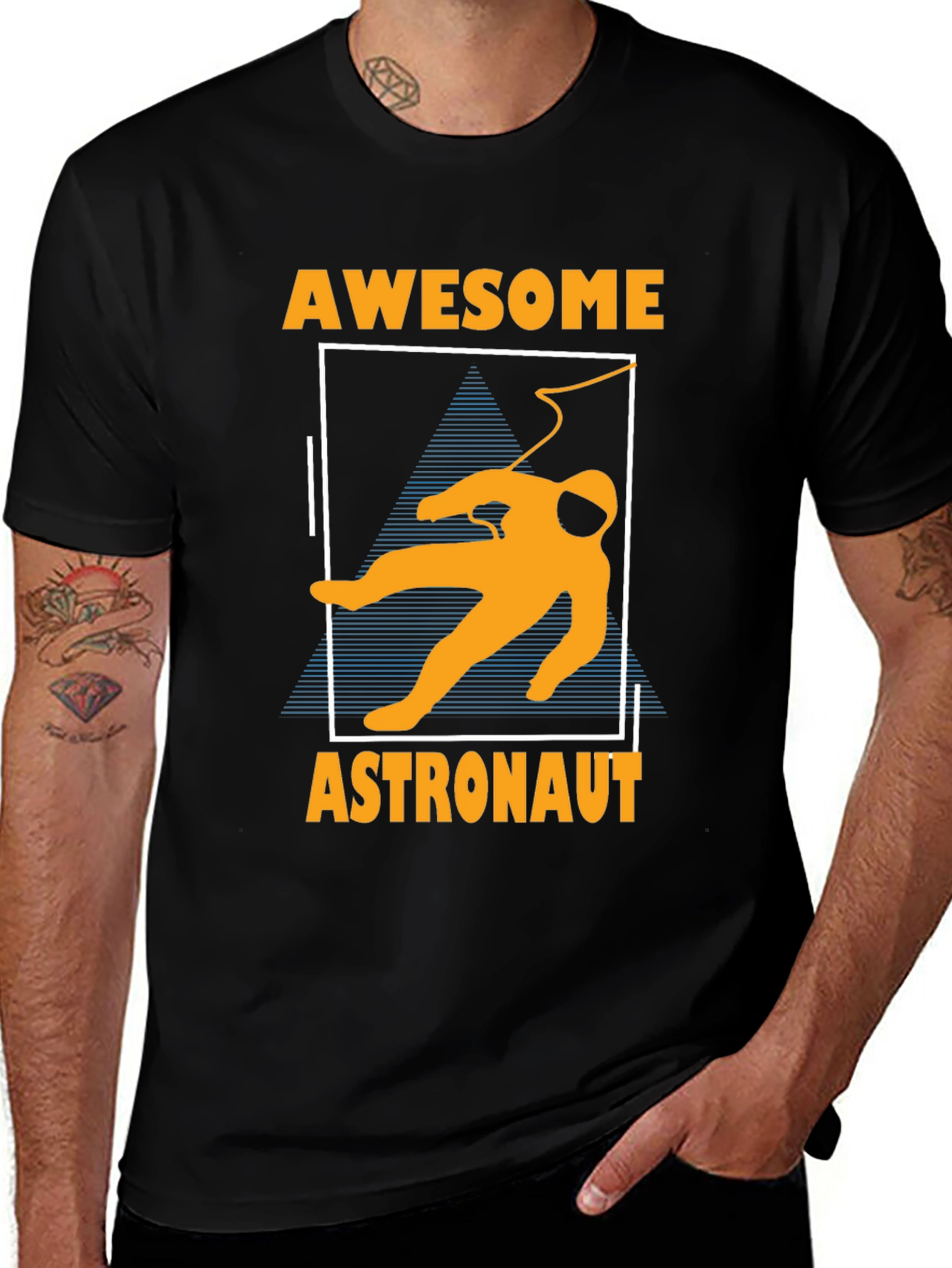 Variant 23 of Awesome Astronaut Graphic T-Shirt - Black