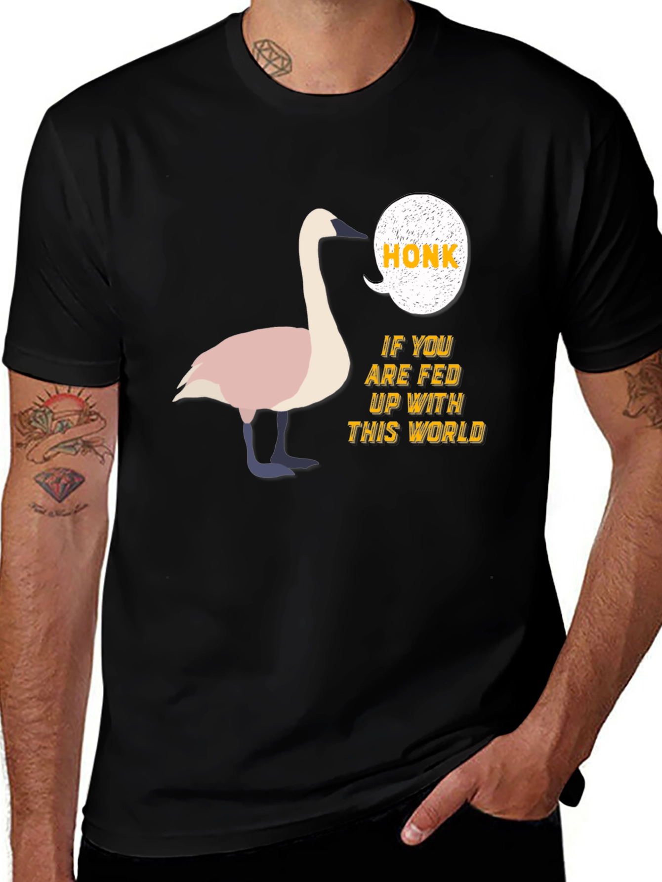Variant 27 of Honk Fed Up Swan T-Shirt