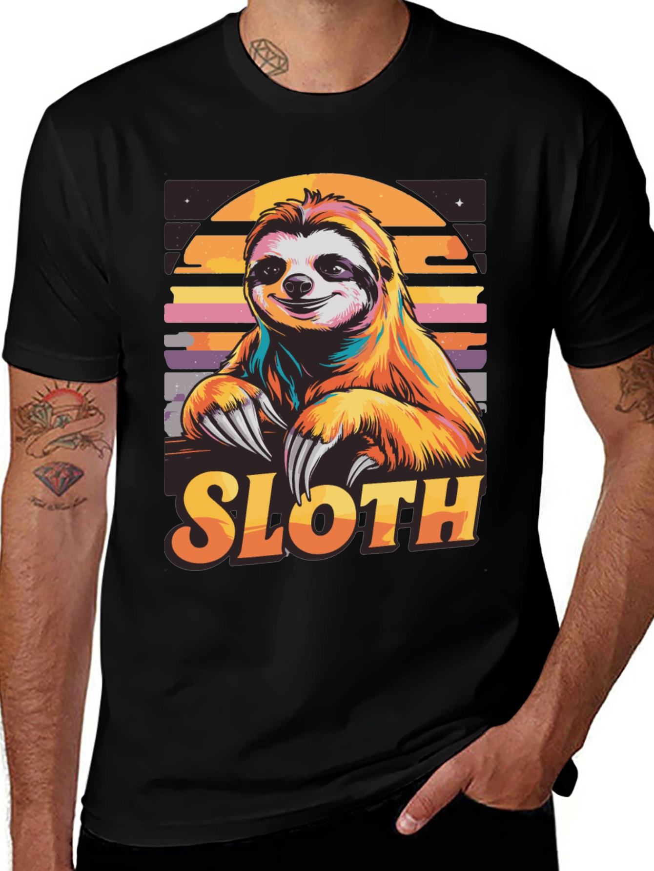 Variant 7 of Retro Sloth T-Shirt - Cool Animal Design
