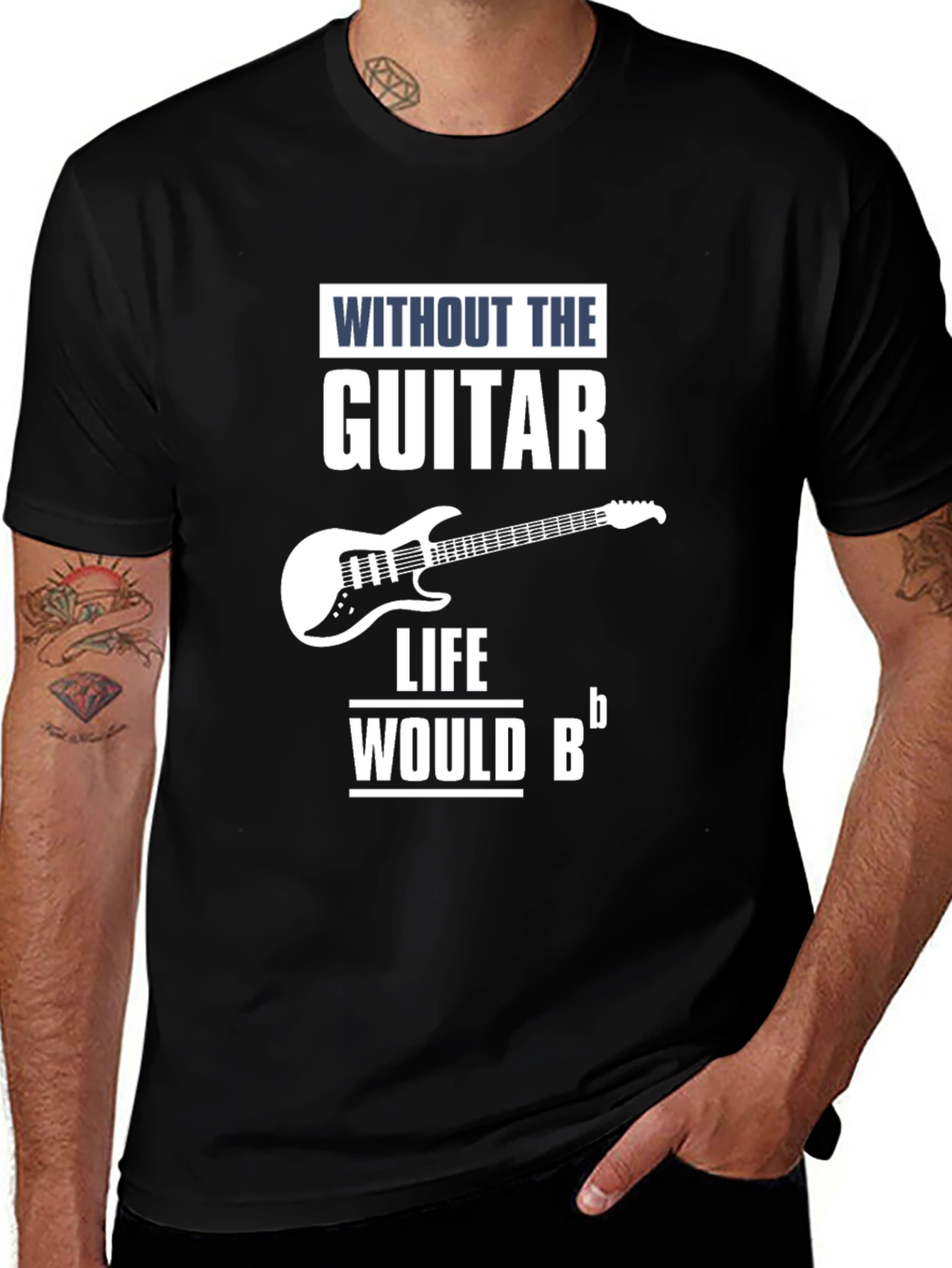 Variant 25 of Guitar T-Shirt - Life Would B Flat