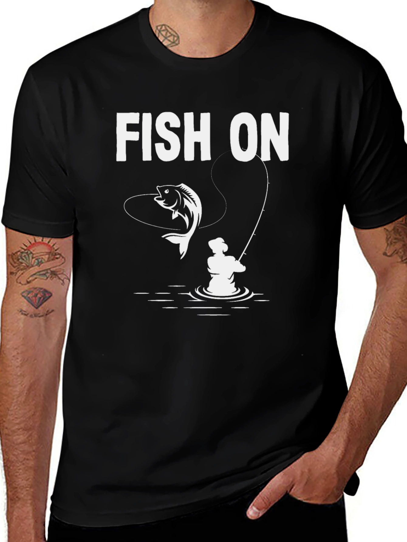 Variant 15 of Fish On Graphic T-Shirt - Fishing Enthusiast Tee