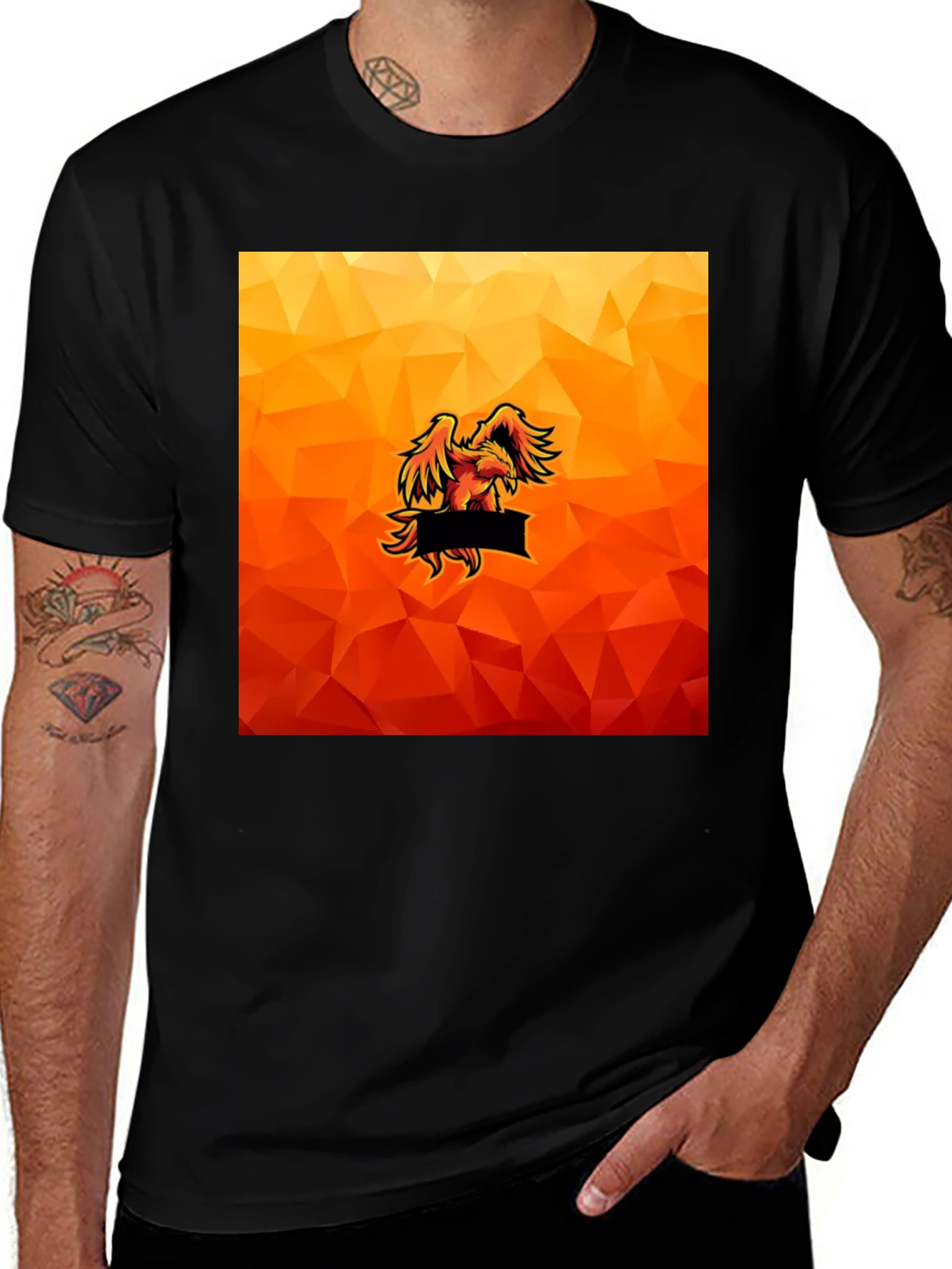 Variant 20 of Fiery Eagle Graphic Tee - Bold Style