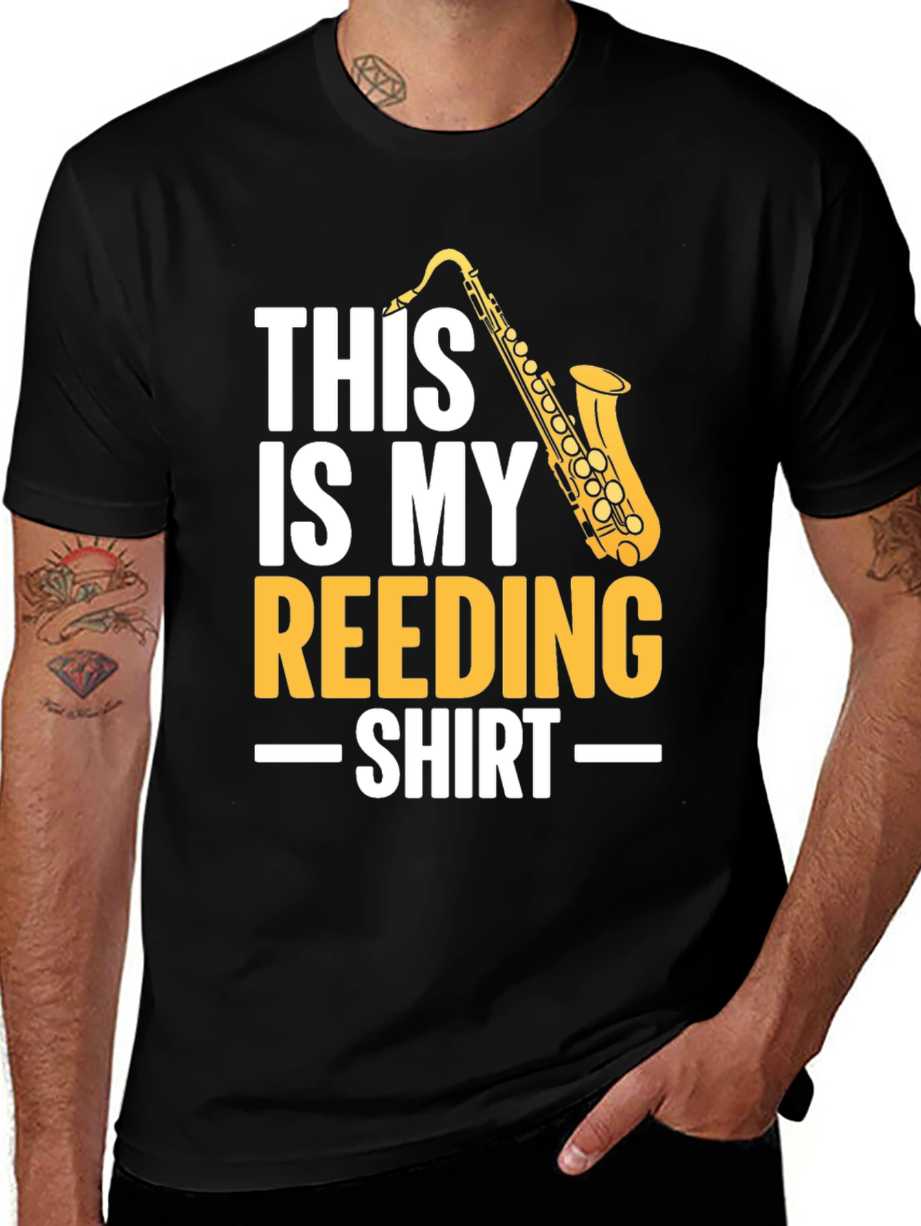 Variant 3 of This Is My Reeding Shirt - Saxophone Music T-Shirt