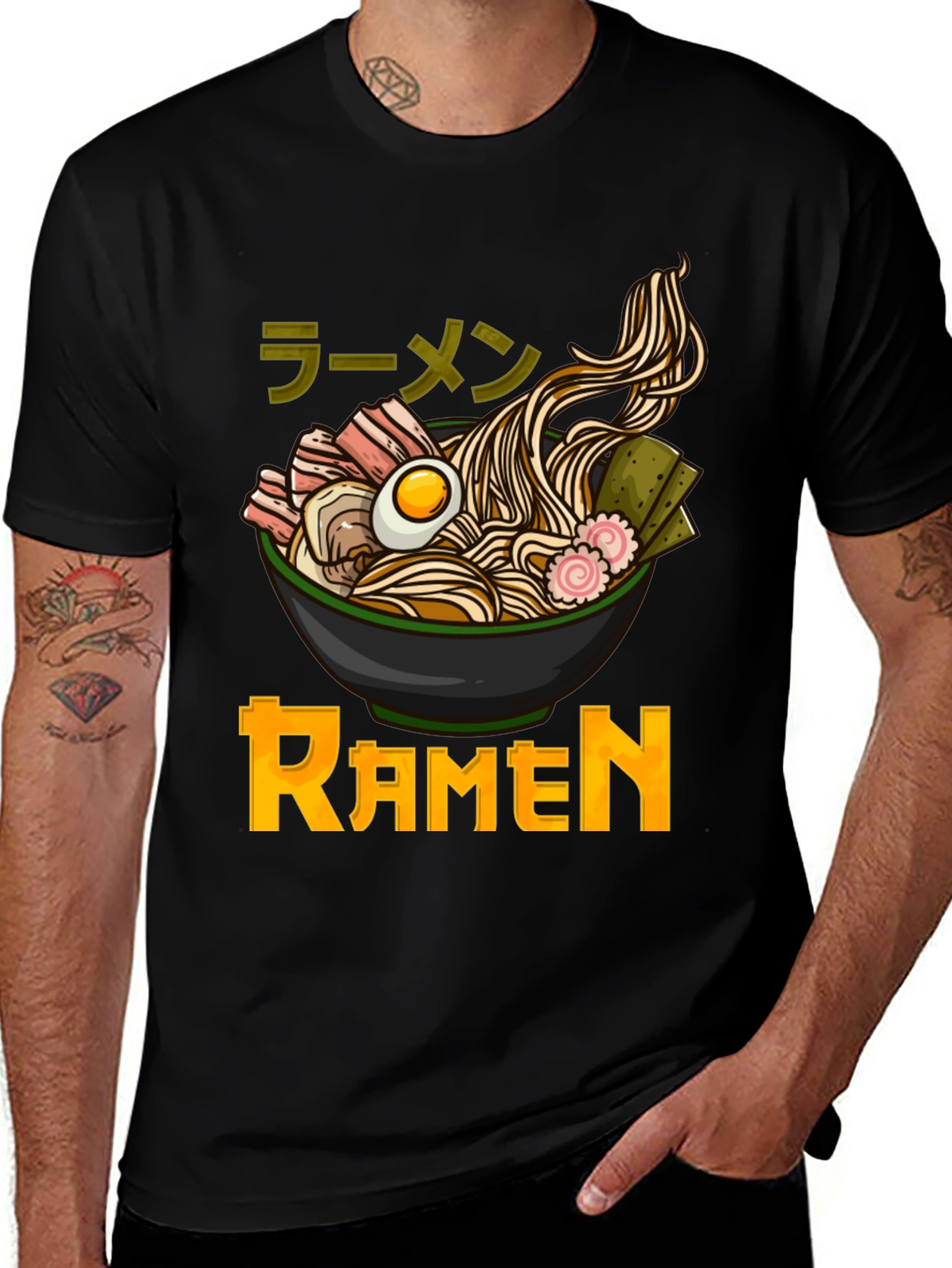 Ramen Graphic T-Shirt - Japanese Noodle Bowl Design