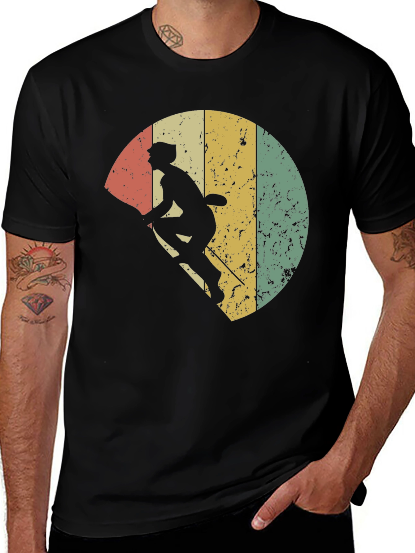 Variant 3 of Vintage Skiing Silhouette T-Shirt