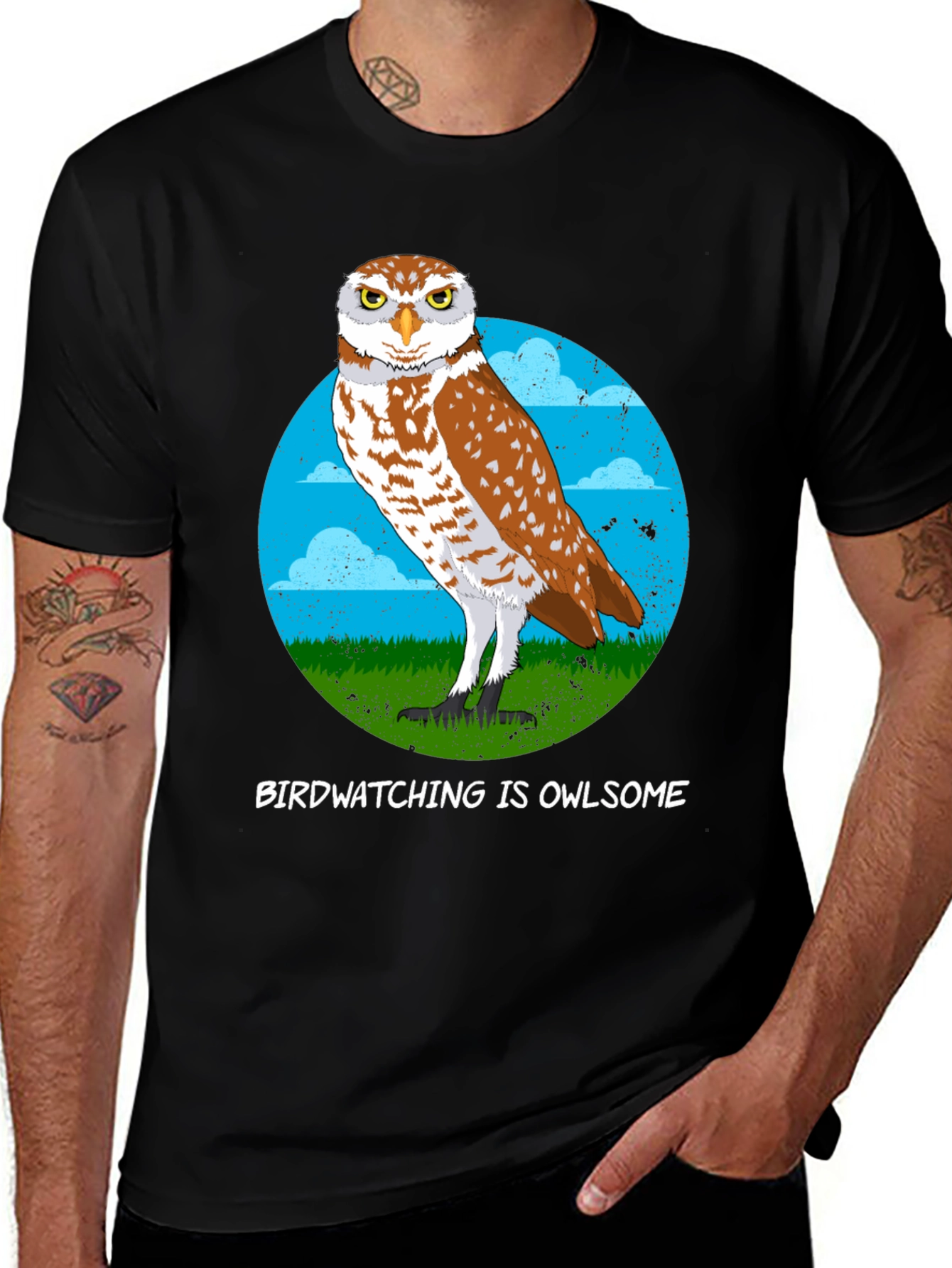 Birdwatching is Owlsome Graphic T-Shirt