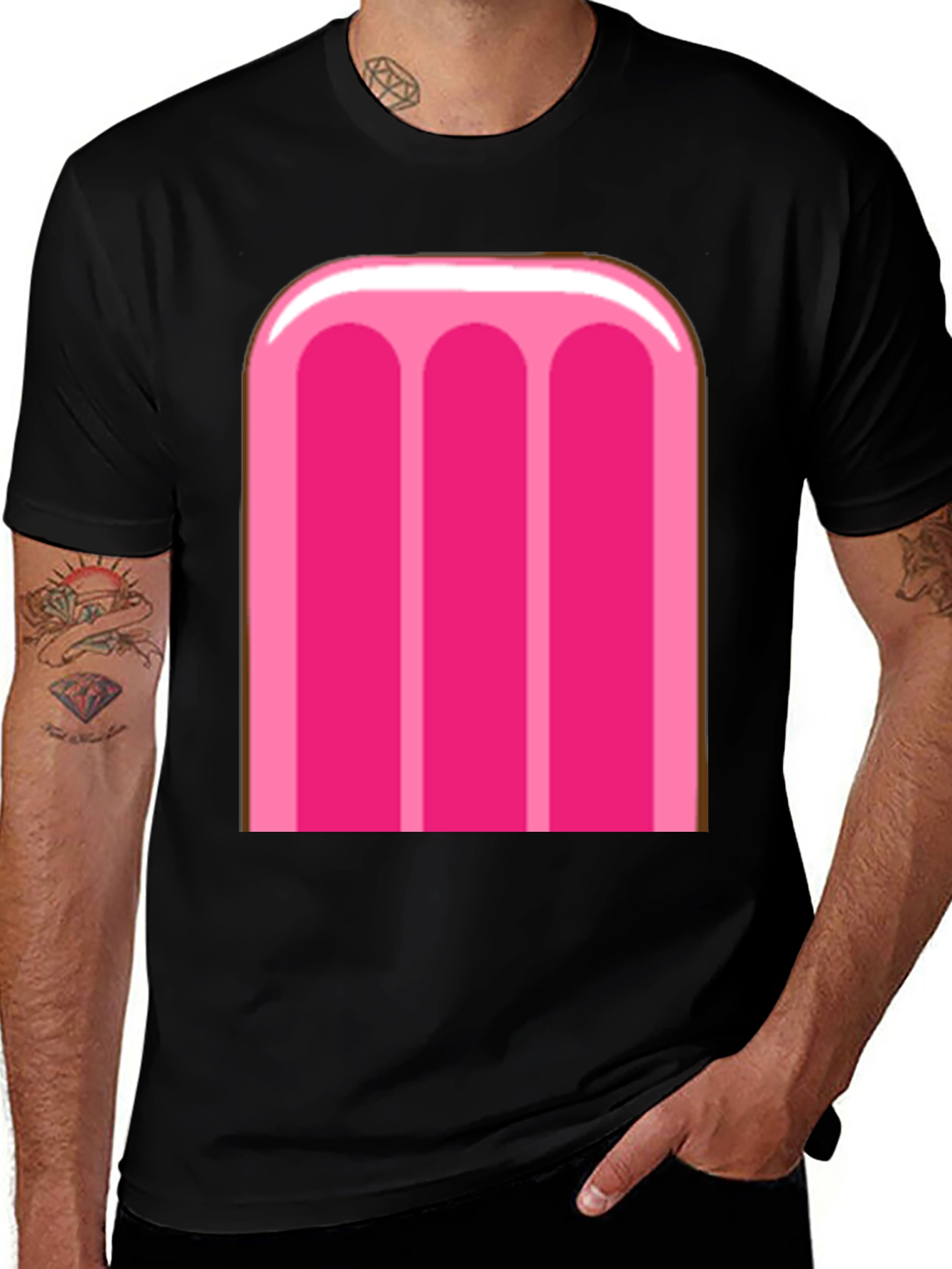 Variant 28 of Pink Popsicle Graphic Tee - Fun Summer T-Shirt
