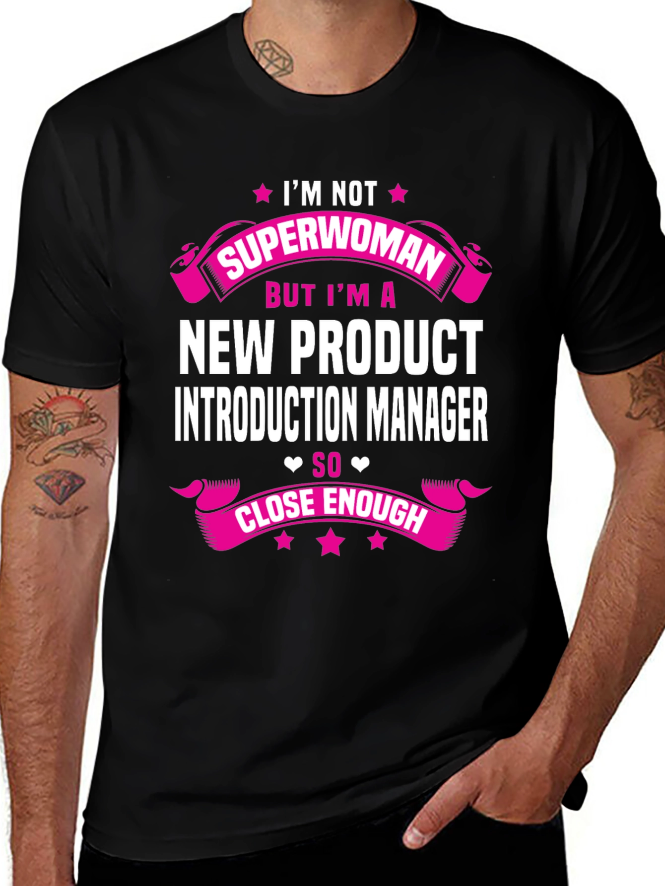 Black New Product Introduction Manager T-Shirt main image