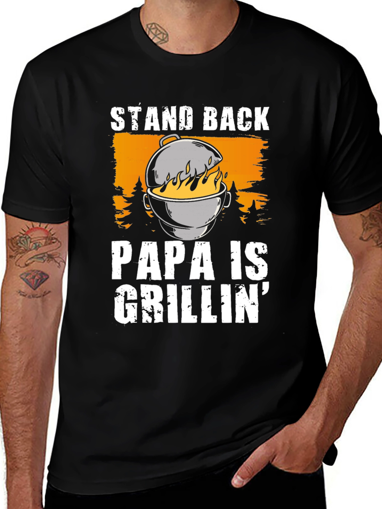 Variant 2 of Papa Is Grillin' Graphic T-Shirt