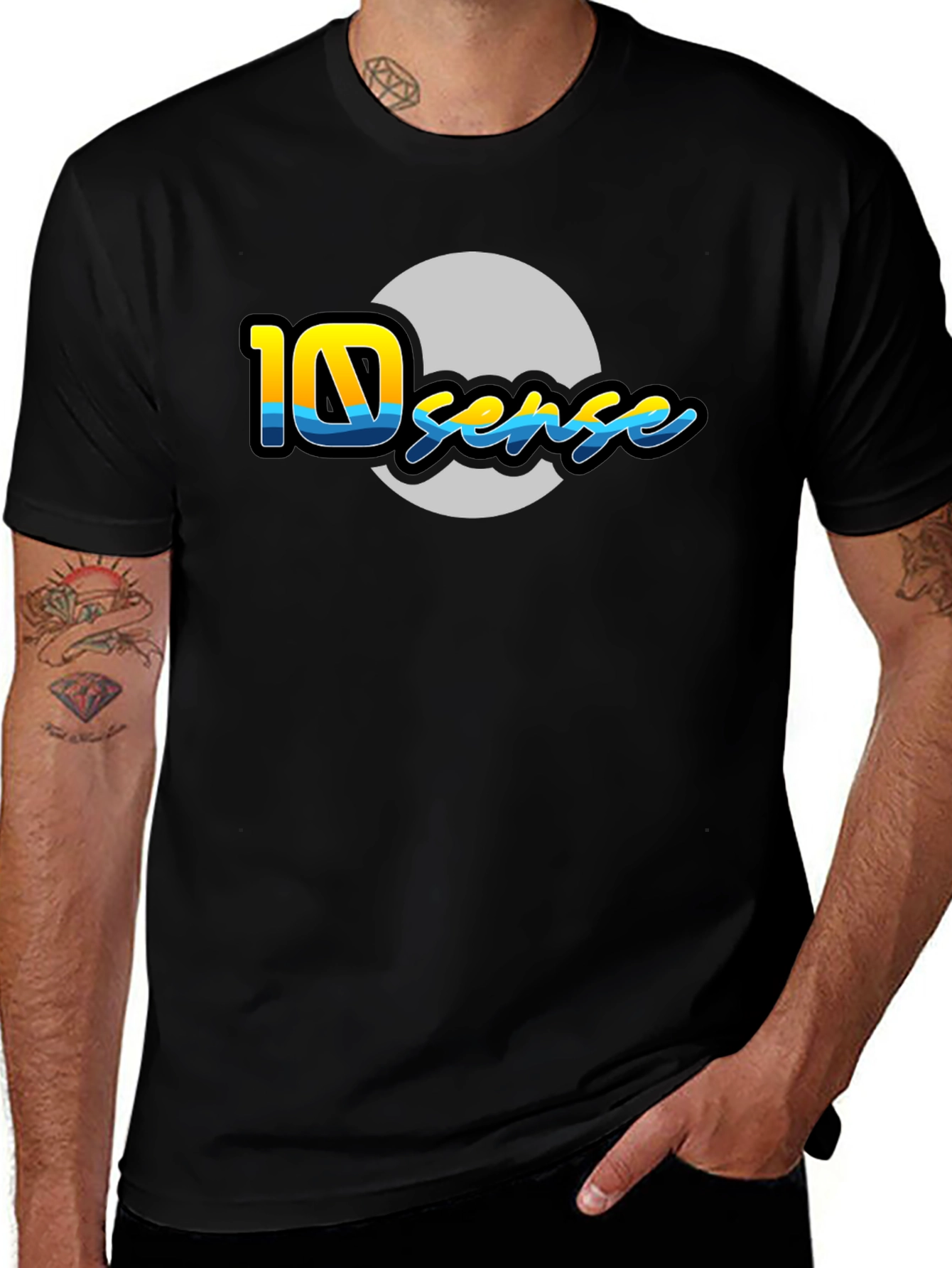 Variant 7 of 10 Sense Black T-Shirt - Unique Graphic Design