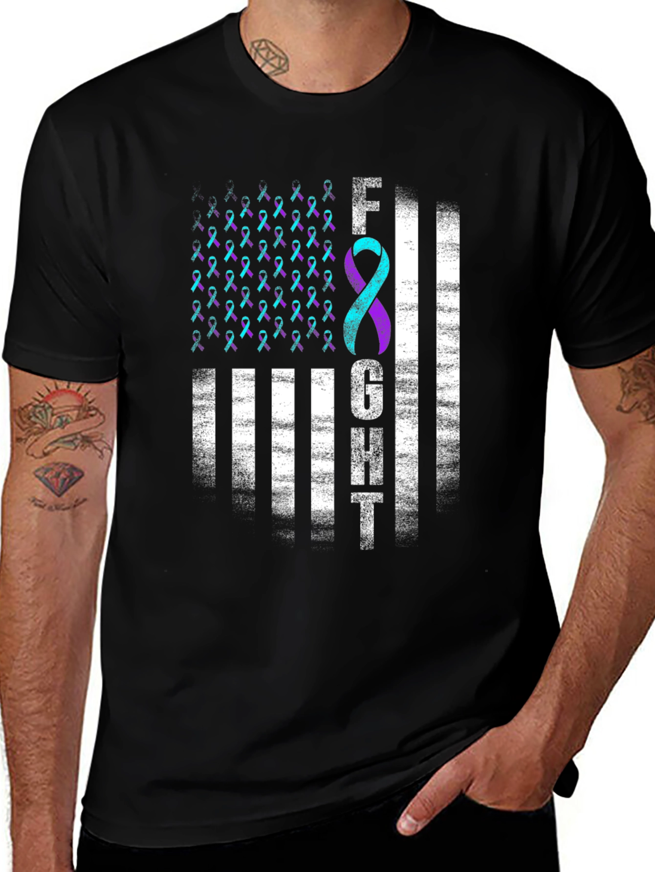 Variant 20 of Semicolon Suicide Awareness T-Shirt - Fight Depression