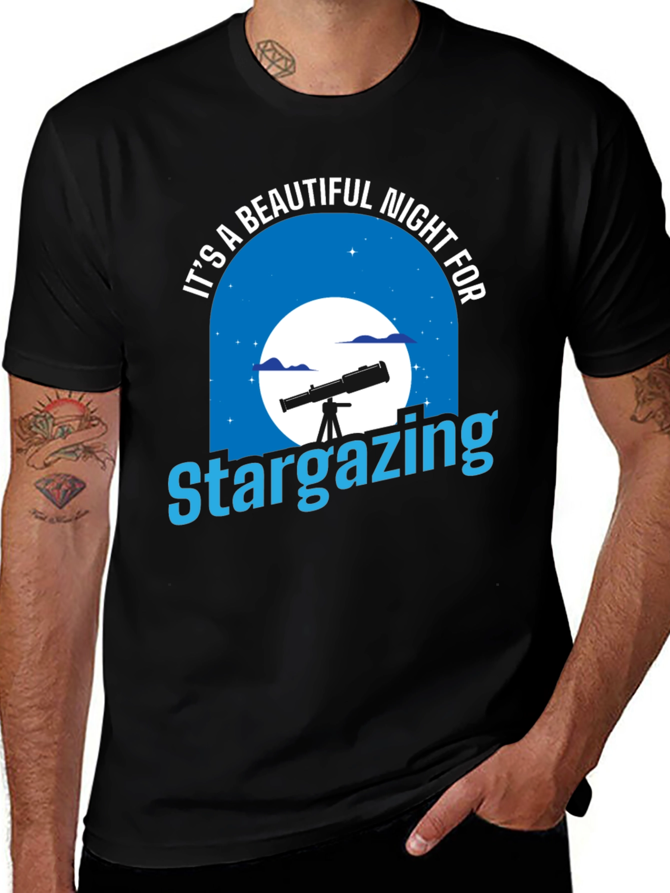 Stargazing Night Graphic T-Shirt