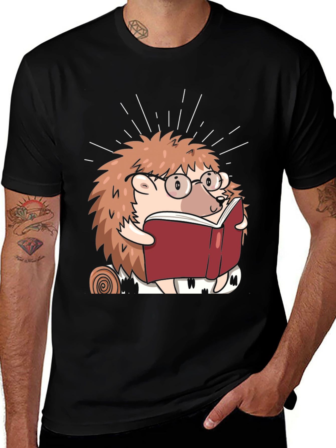 Variant 30 of Hedgehog Reader T-Shirt - Book Lover Gift