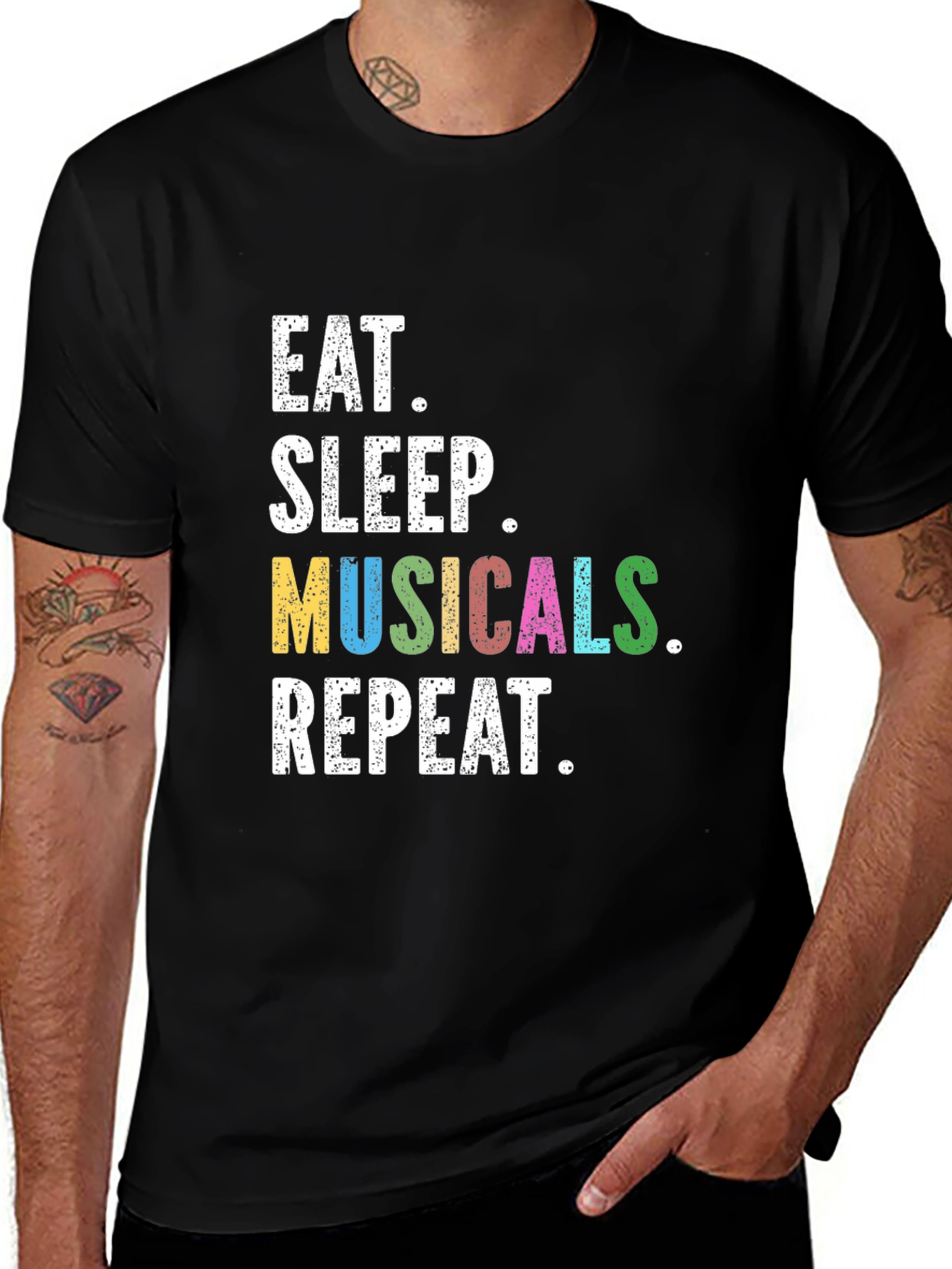 Variant 16 of Eat Sleep Musicals Repeat T-Shirt