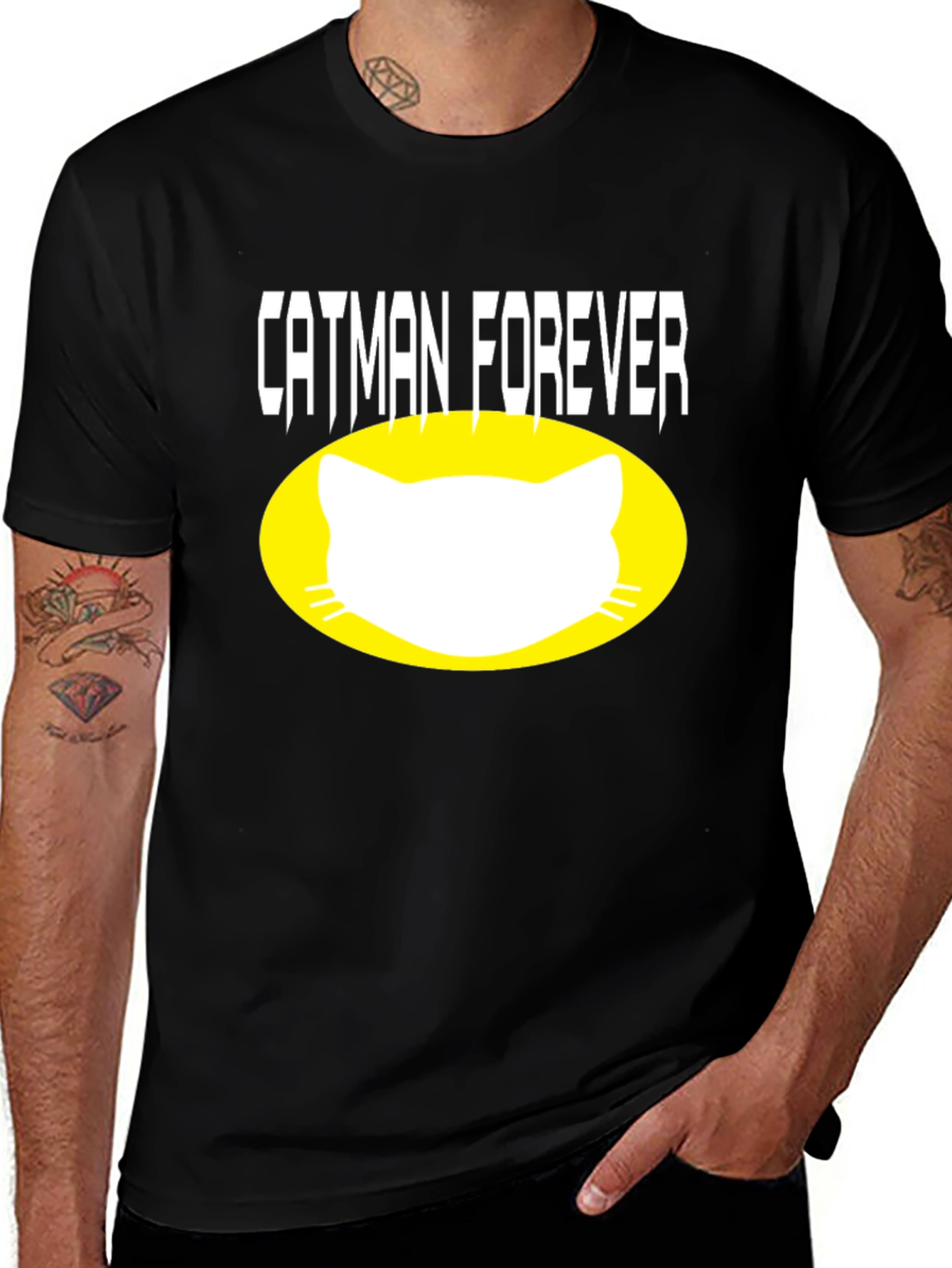 Variant 18 of Catman Forever Graphic T-Shirt - Black