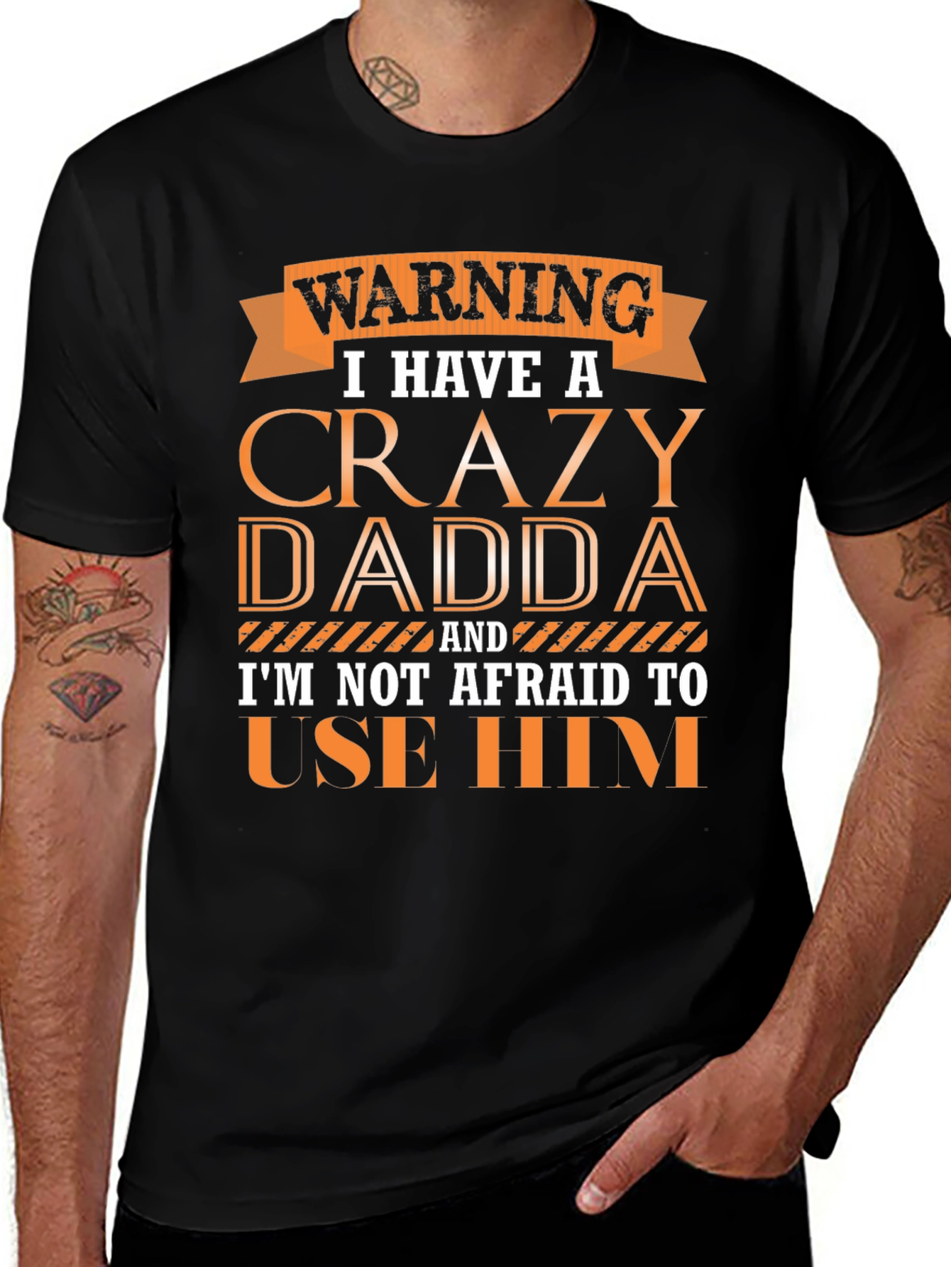 Variant 3 of Crazy Dadda T-Shirt - Funny Warning Tee