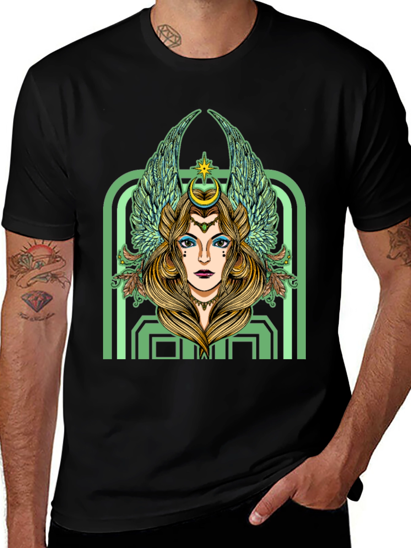 Variant 15 of Mystic Moon Goddess Graphic T-Shirt