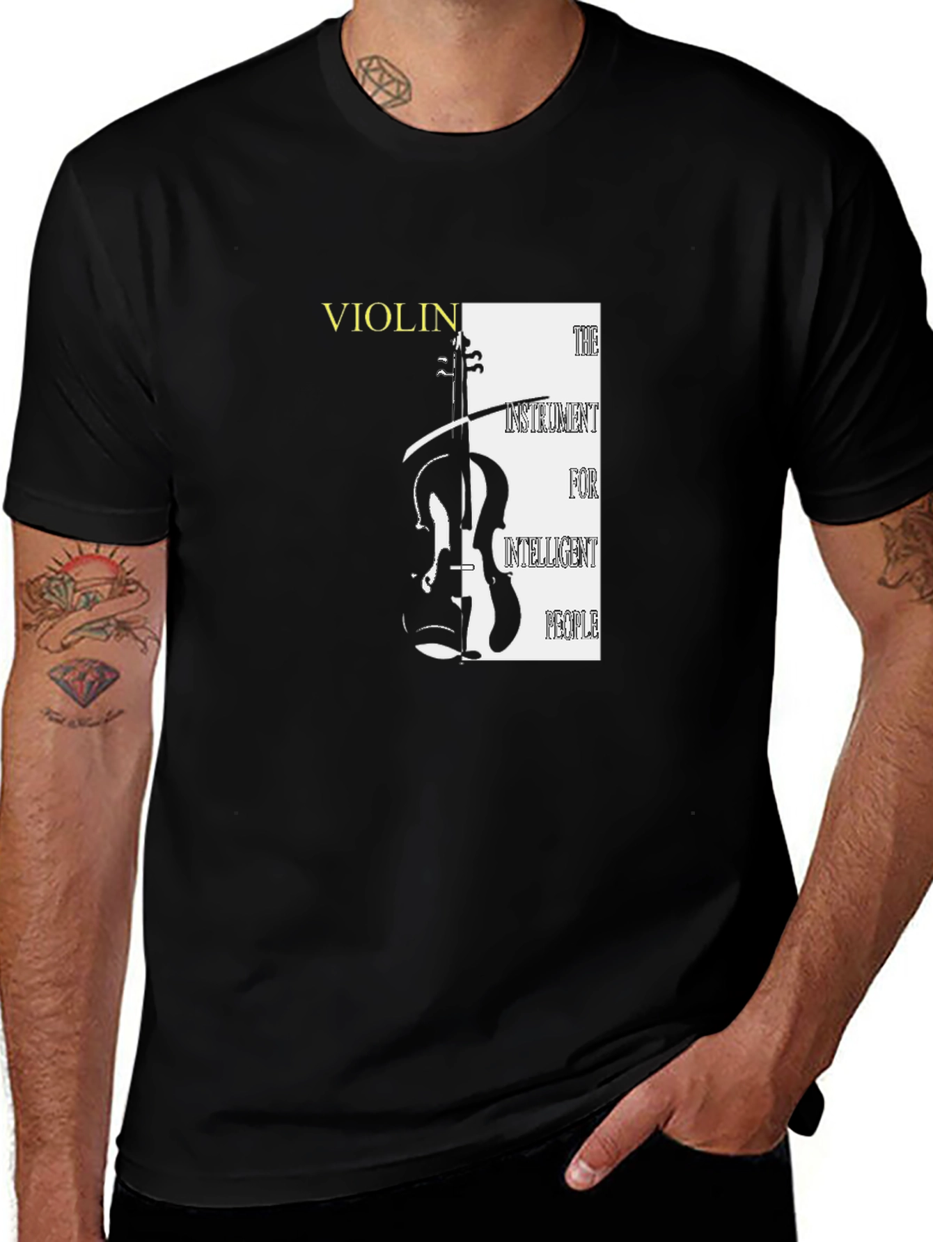Variant 27 of Violin Lover T-Shirt - Intelligent People Instrument Tee
