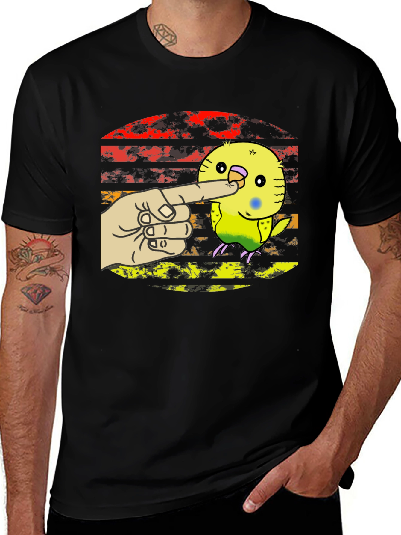 Variant 29 of Budgie T-Shirt - Pet Bird Nose Boop Tee