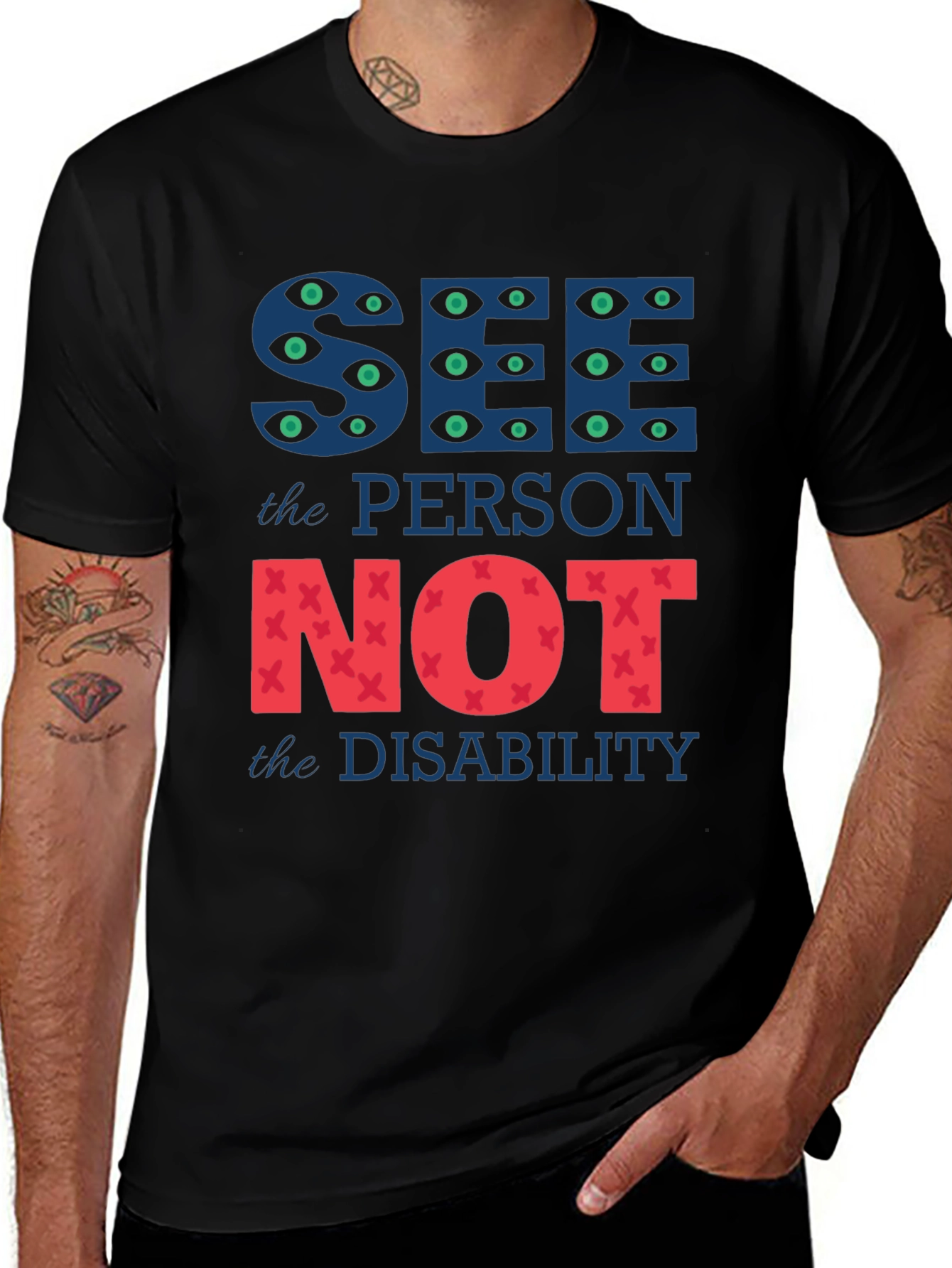 Variant 21 of See the Person T-Shirt: Disability Awareness Tee