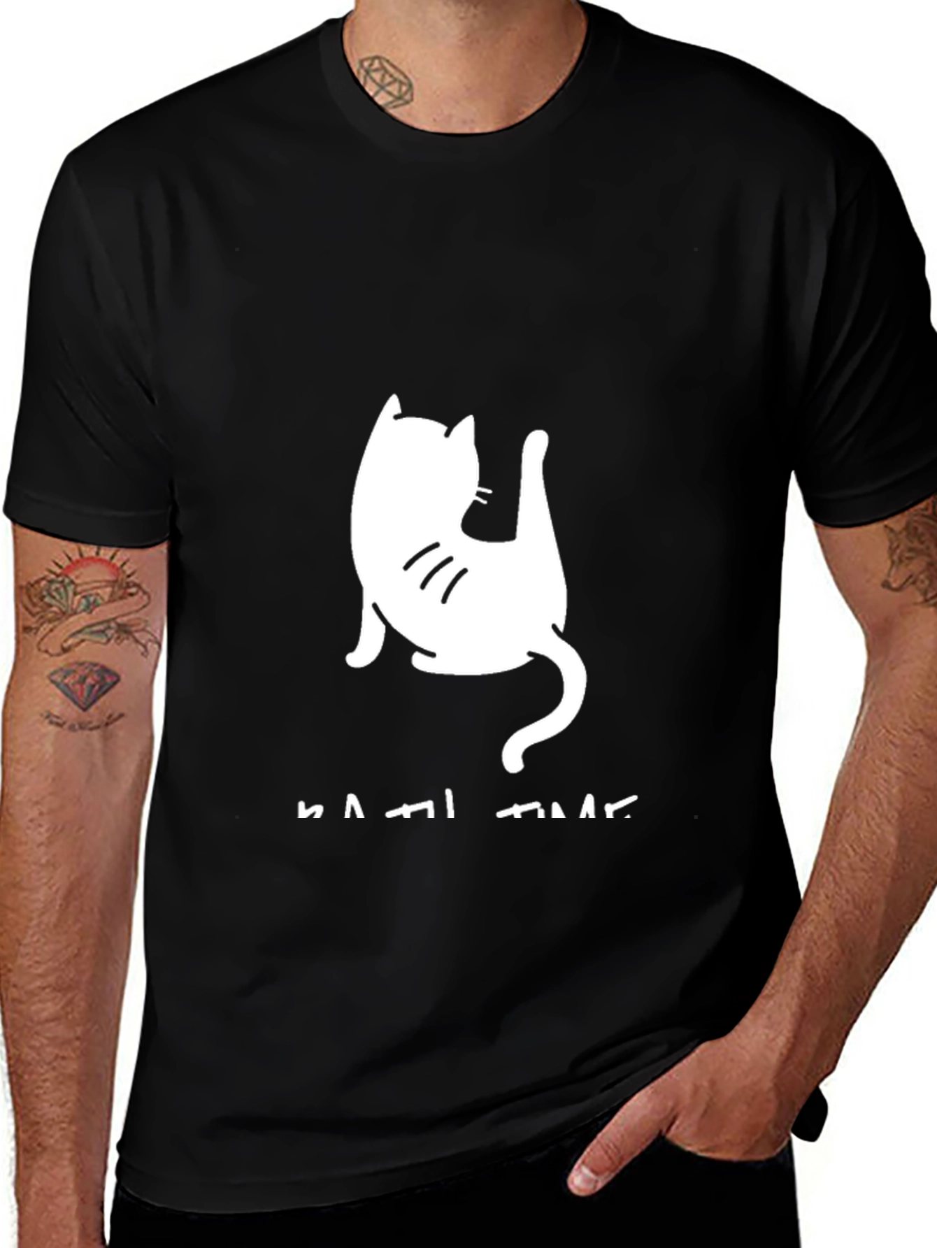 Variant 20 of Black Cat Bath Time Graphic Tee