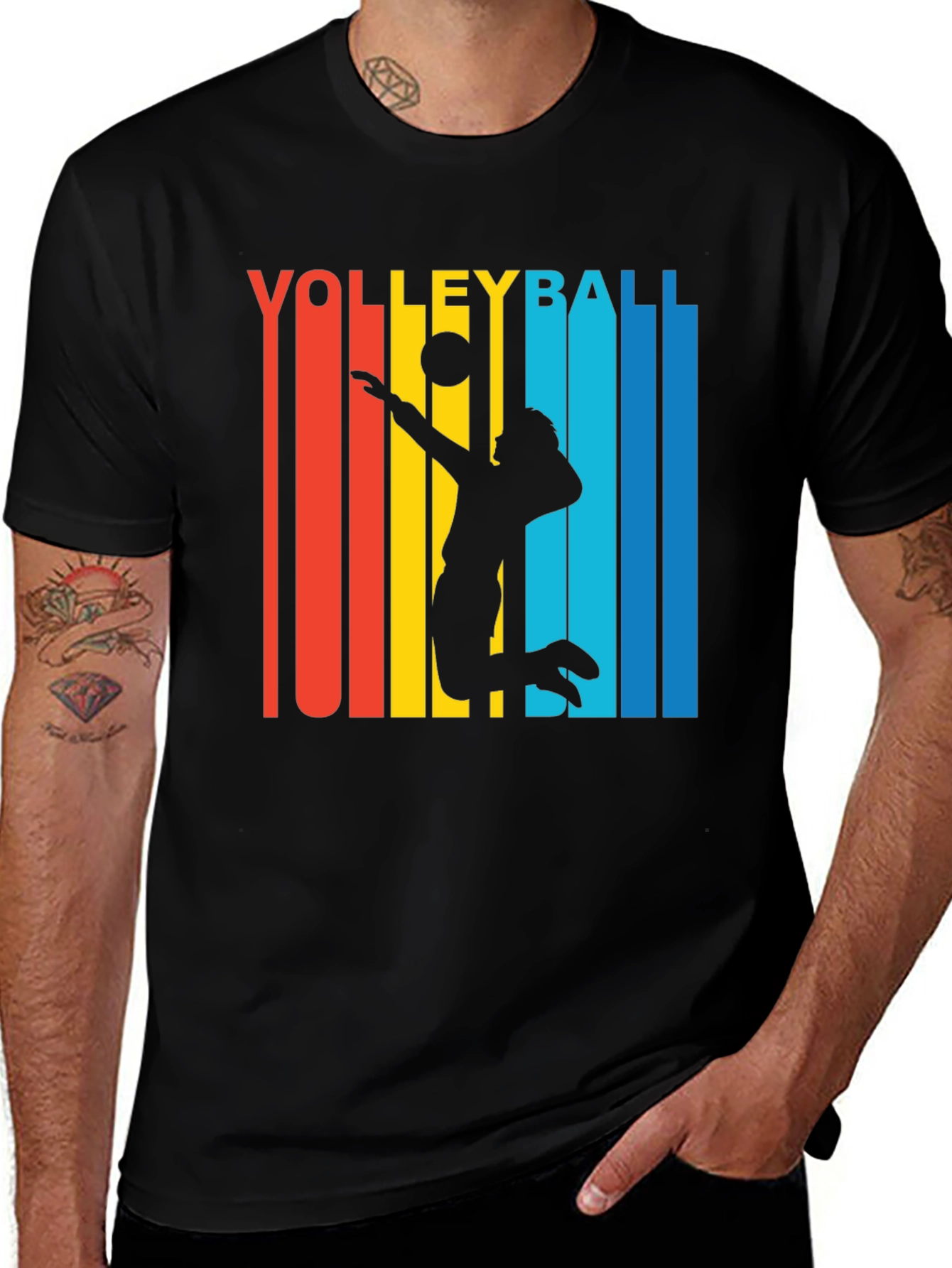Variant 21 of Volleyball Silhouette Graphic Tee
