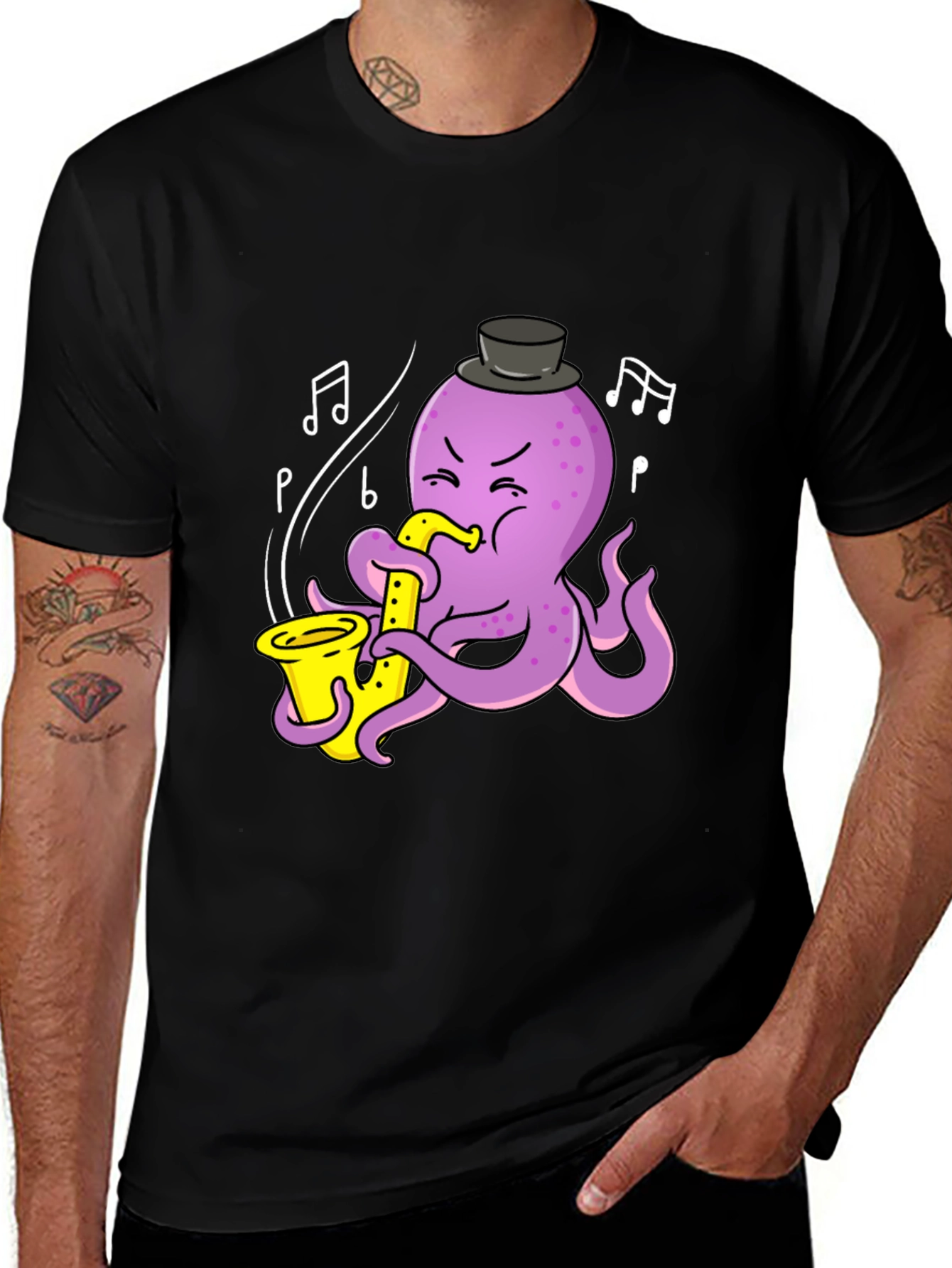 Variant 2 of Saxophone Octopus Graphic T-Shirt