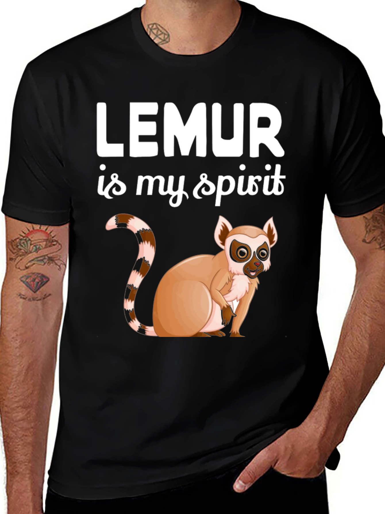 Variant 25 of Lemur is My Spirit Animal Graphic Tee