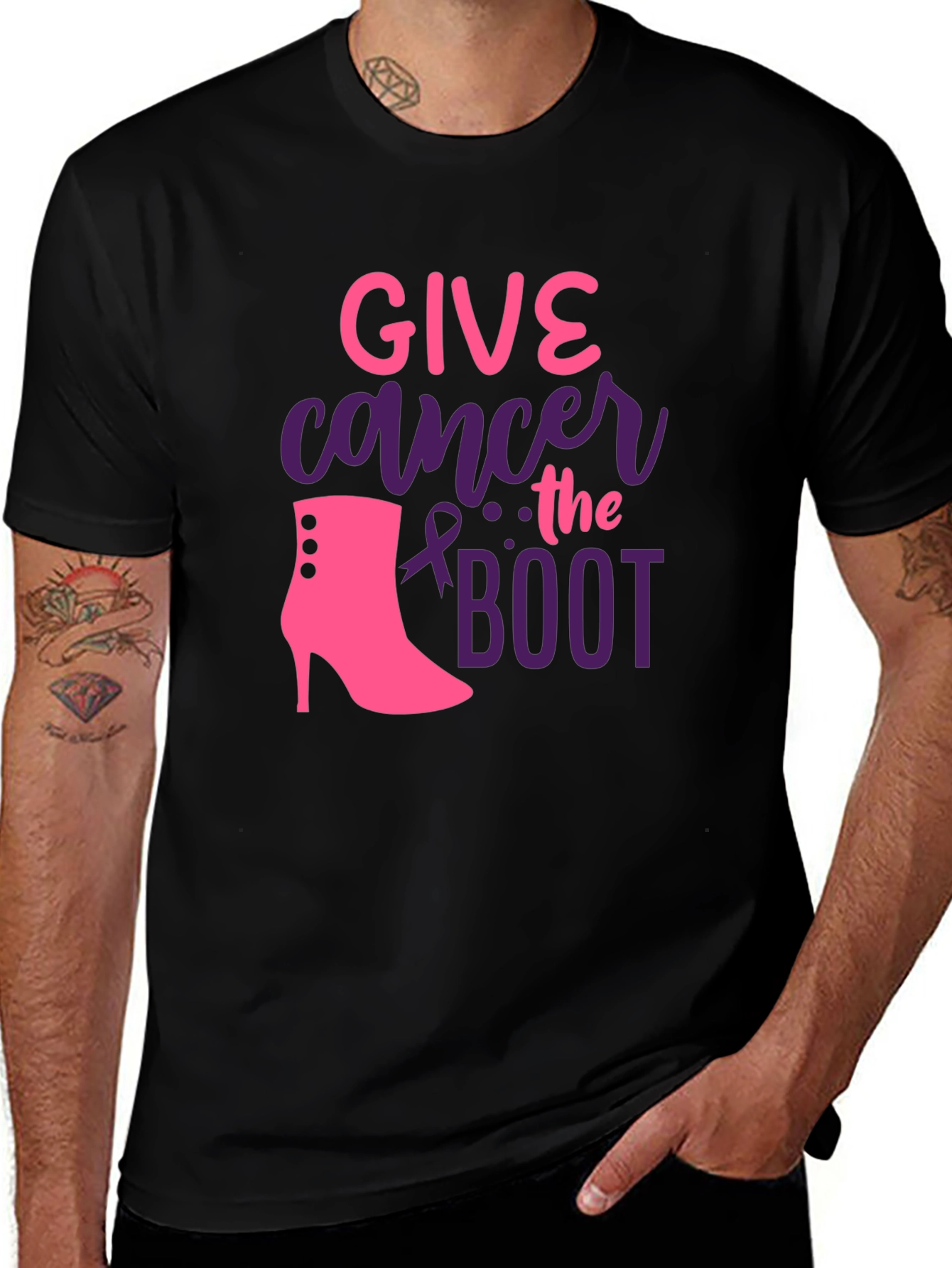 Variant 25 of Give Cancer the Boot T-Shirt