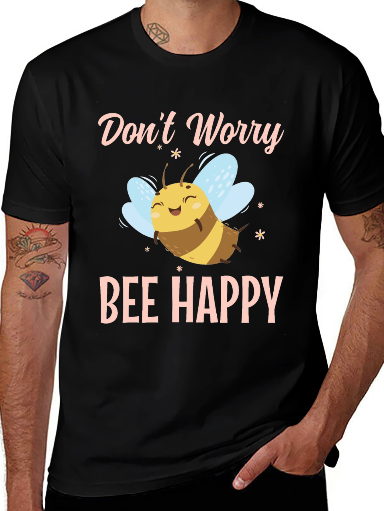 Don't Worry Bee Happy T-Shirt - Graphic Tee