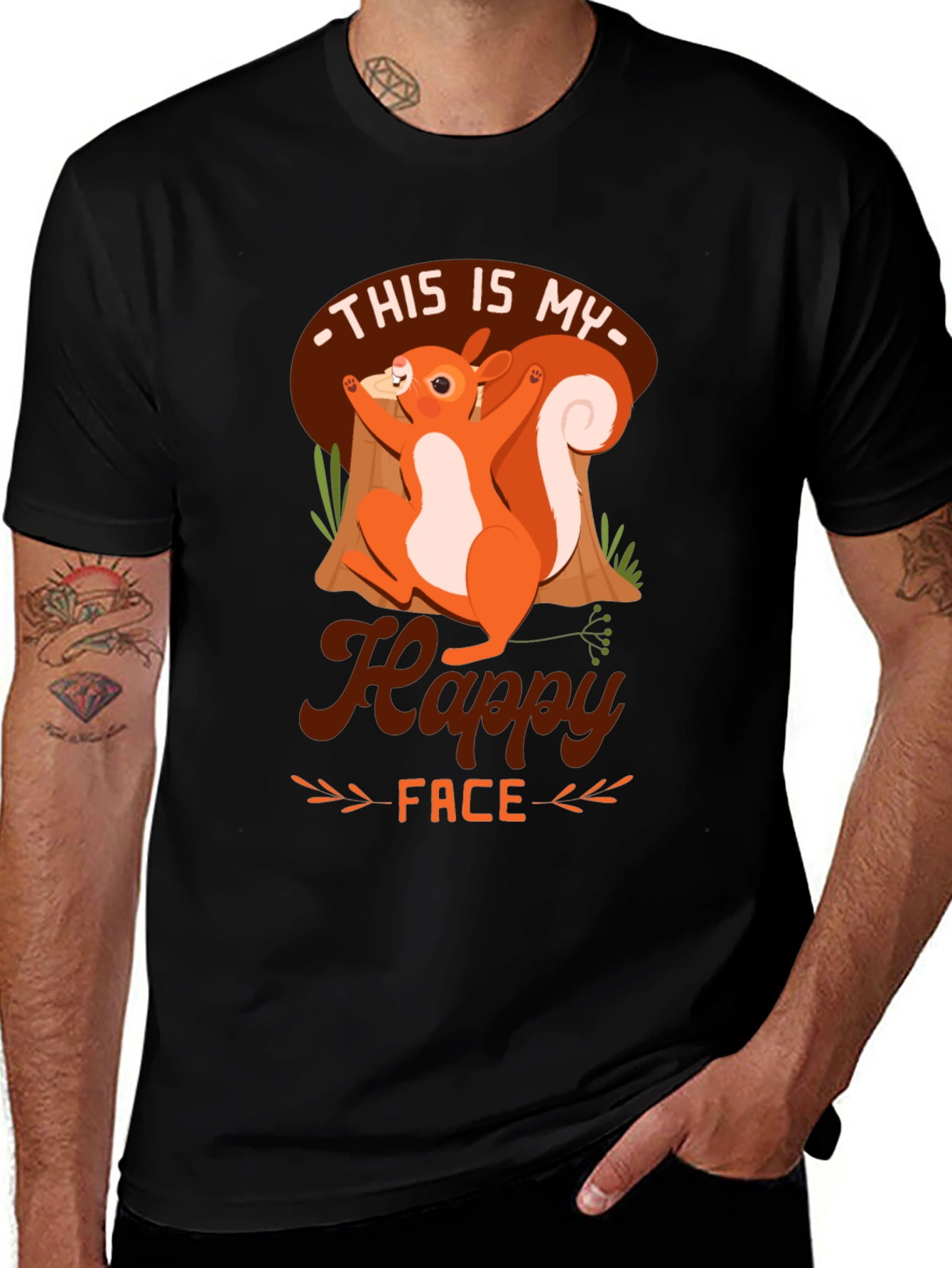 Variant 15 of Happy Squirrel Graphic Tee