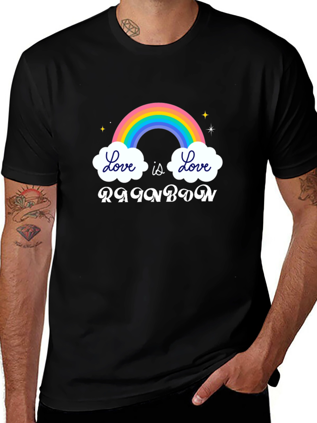 Variant 4 of Love is Love Rainbow T-Shirt - Pride Apparel